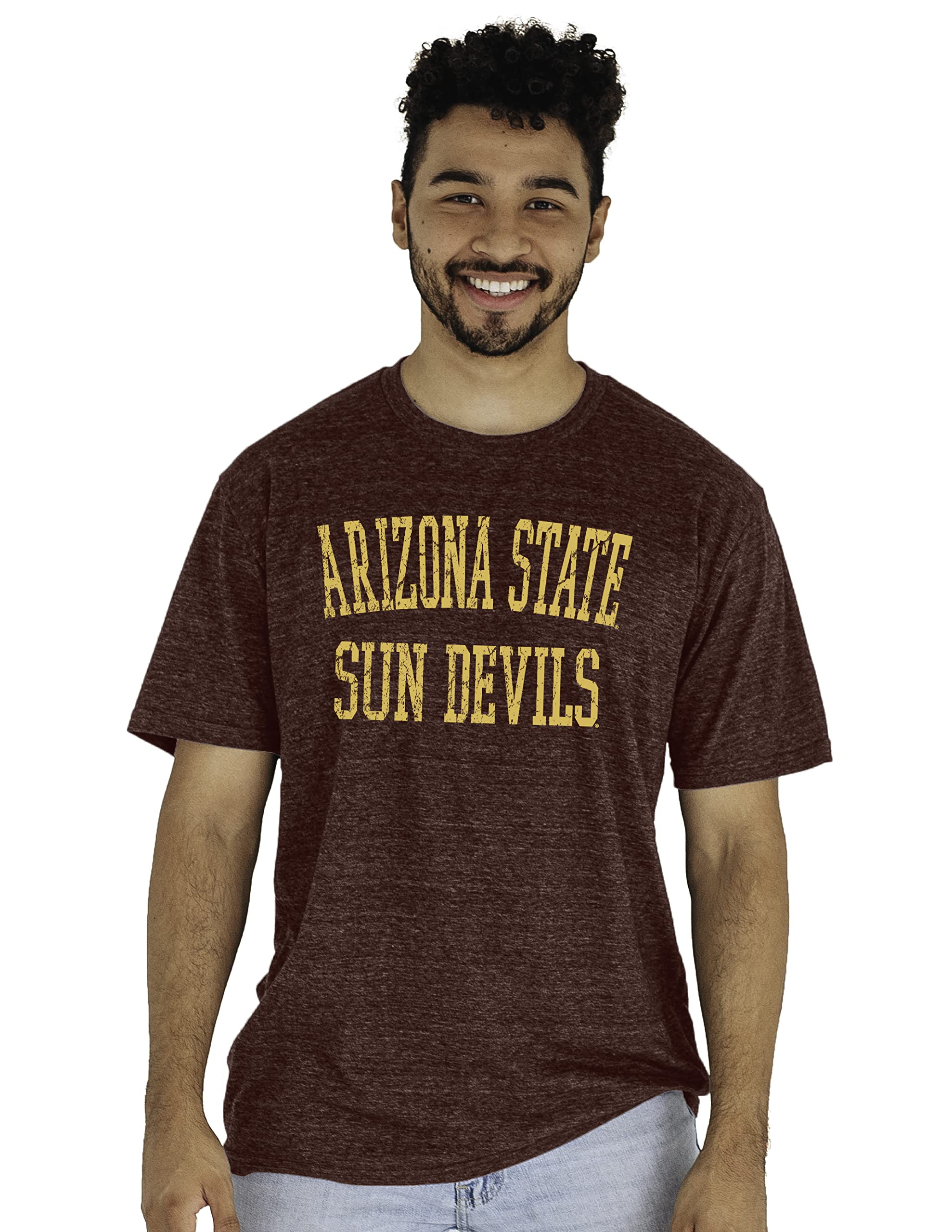 Blue 84 Men's Tri-Blend T-Shirt - Soft Team Color Cotton Tee for Casual Wear & Sports Fan Outfits