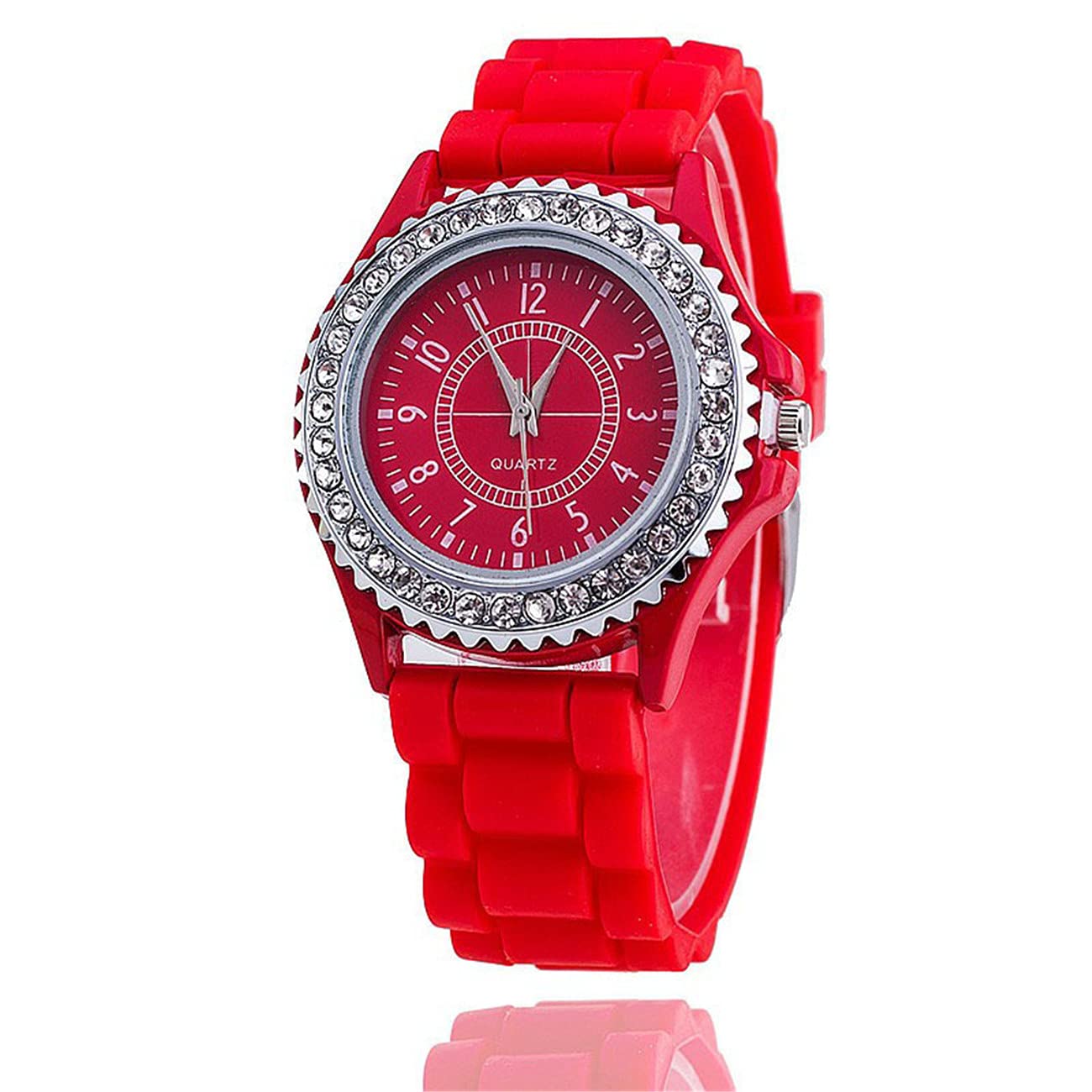 CdyBox Women's Wholesale Watches Pack - 12pcs Fashion Silicone Band Ladies Watches with Rhinestone Decor for Girls, Teens, Women | Perfect for Daily Wear, Gift Giving, Parties and Special Occasions