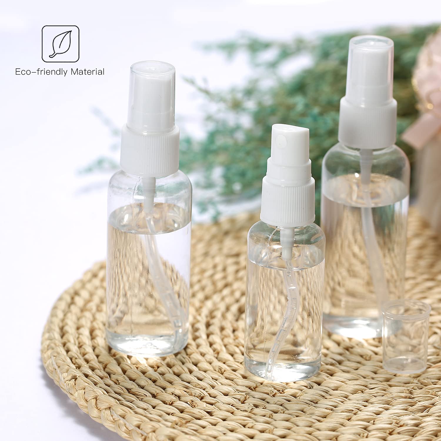 10ml Clear PET Fine Mist Spray Bottle - Refillable Travel Size Container for Perfume, Cosmetics, Makeup & Water | Perfect for On-The-Go, Gym, Travel & Home Use