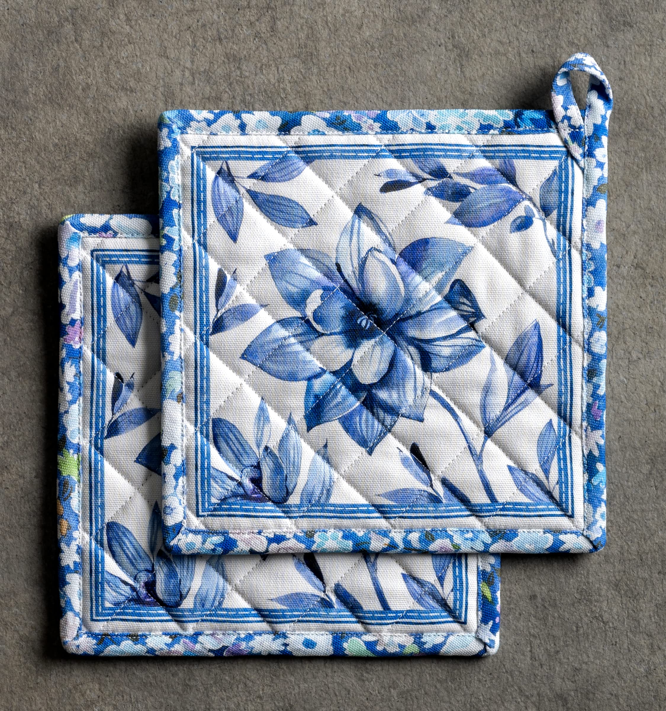 Premium 100% Cotton Pot Holders Set of 2 - 8