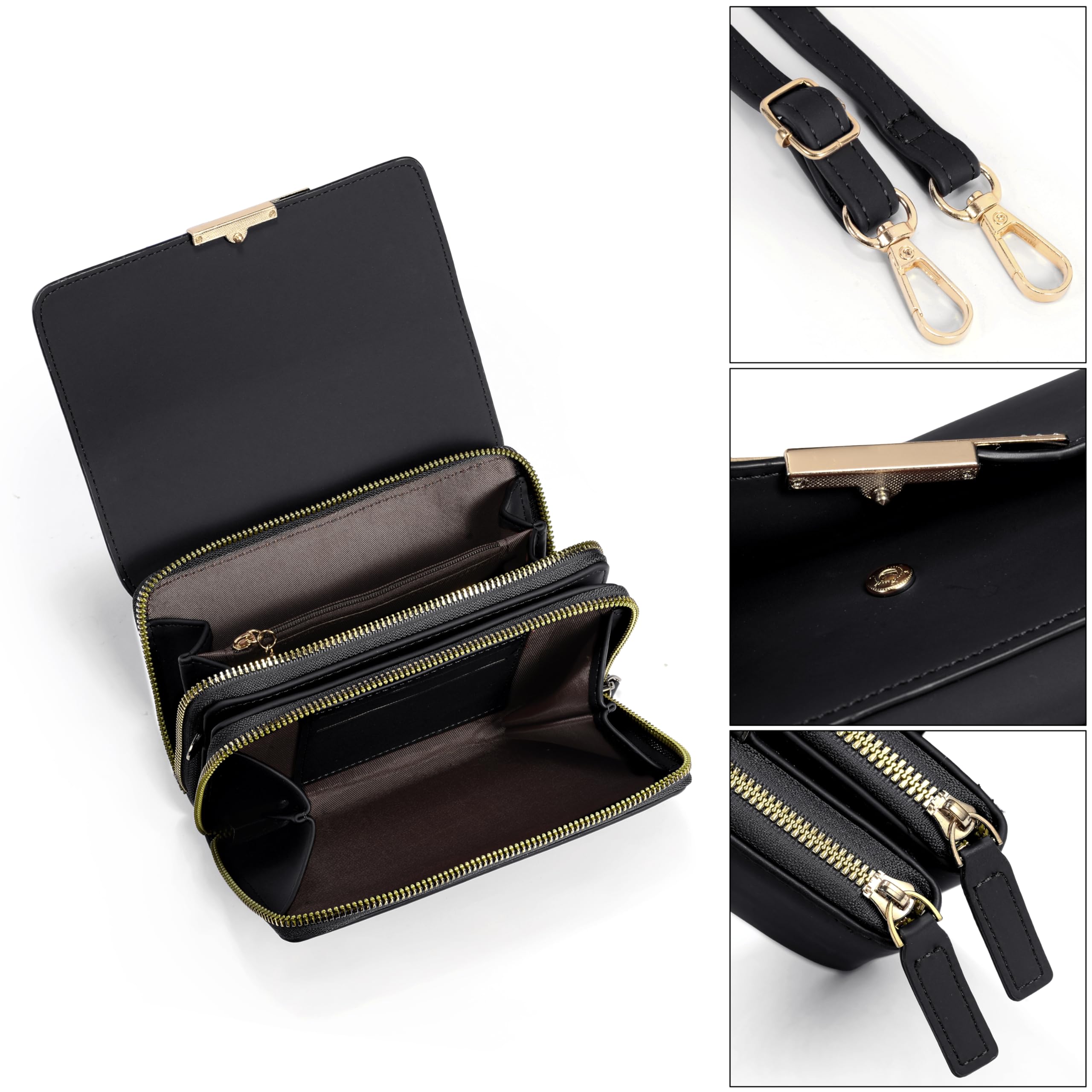 UTO Women's Crossbody Shoulder Bag - Phone Wallet Purse for Daily Use & Travel