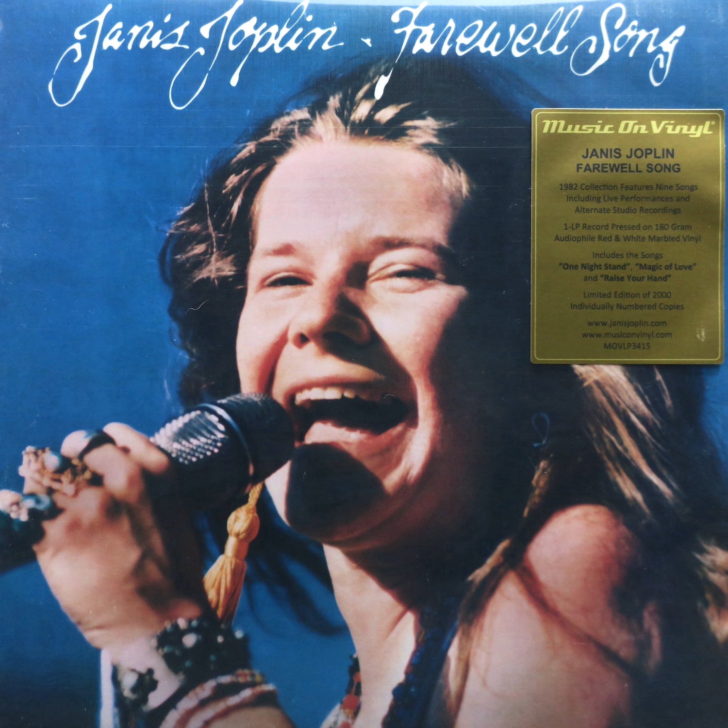 Janis Joplin 'Farewell Song' 180g Red & White Marble Vinyl LP Record - Perfect for Vintage Music Collectors & Classic Rock Enthusiasts