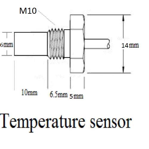 Spa Hot Tub Pool Pump Water Temperature Sensor M10 Screw Flow Probe for Efficient Heating and Filtration Systems