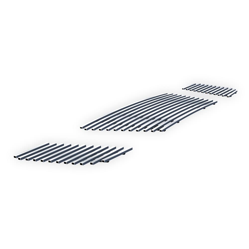 APS Compatible with Nissan Titan 2008-2015 Main Upper Stainless Steel SS Chrome Billet Front Grill Grille Insert N66520A - Upgrade Your Truck's Style for Off-Road & Street Driving
