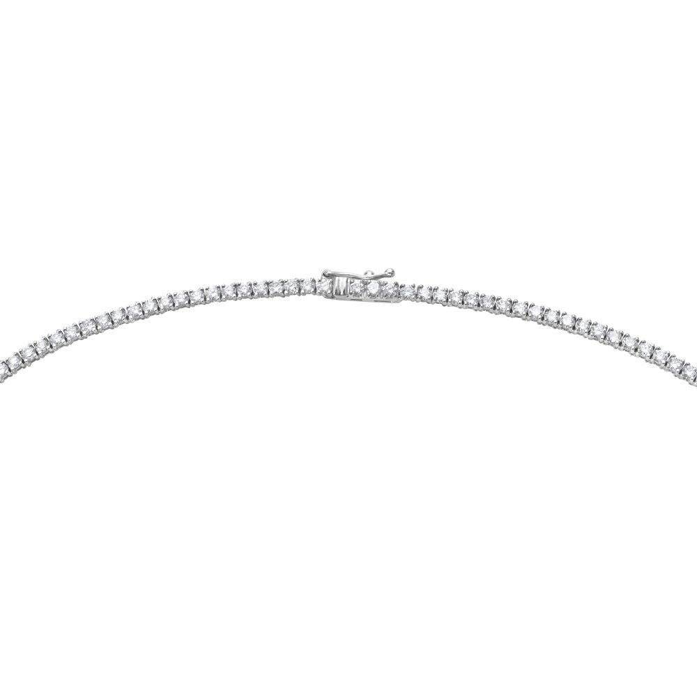 Lab Grown Diamond Tennis Necklace 6.00ct - 2.50mm Round Cut 4 Prong Setting in 14K White/Yellow/Rose Gold | Elegant Jewelry for Weddings, Anniversaries & Special Occasions