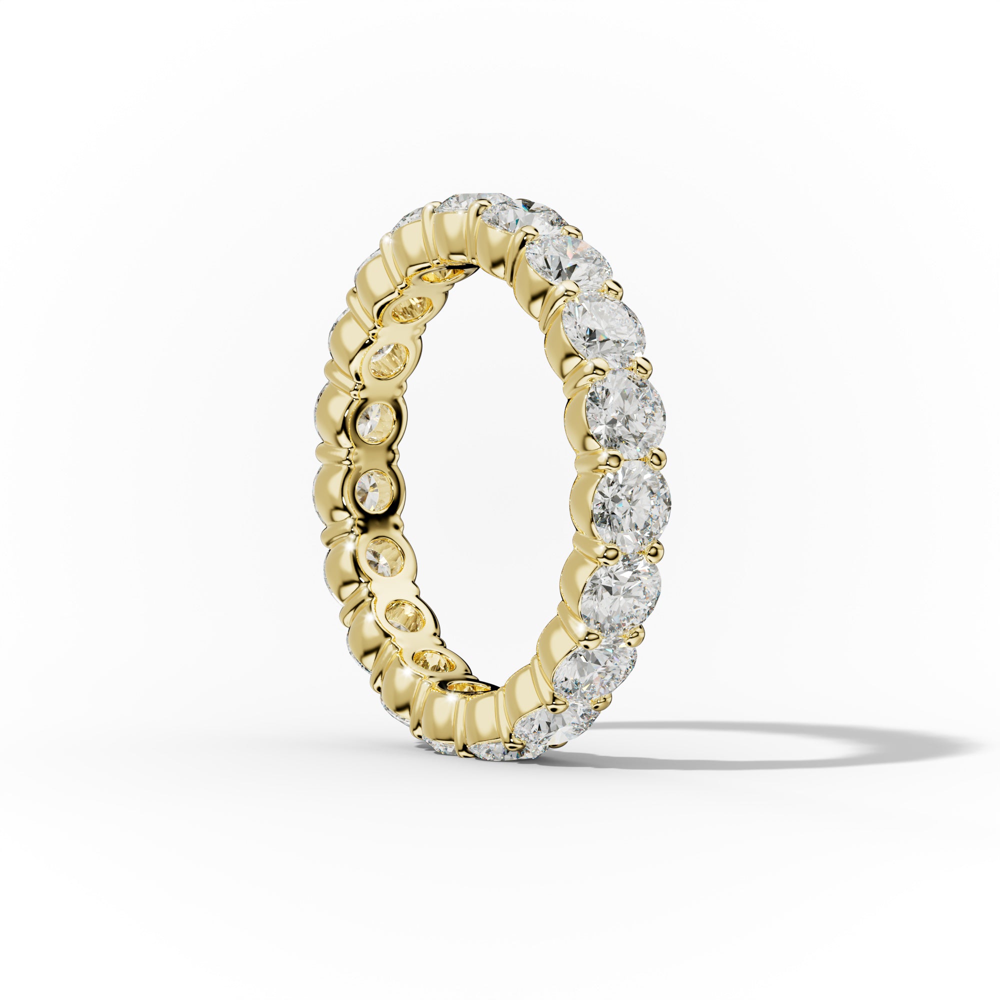 3.0 Carat Round Cut Diamond Eternity Wedding Band - Shared Prong Setting, Solid 14K Gold/Platinum - Perfect for Anniversary Gifts, Bridal Jewelry & Special Occasions