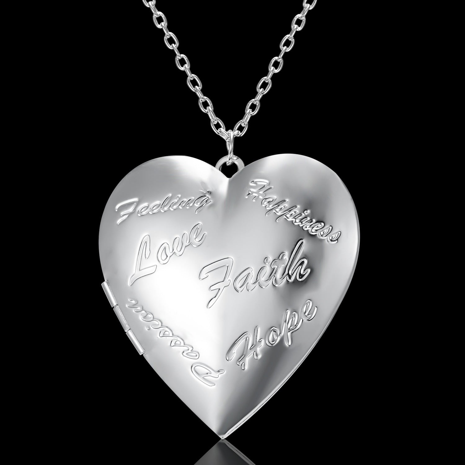 Personalized Heart Photo Pendant Necklace for Women - Custom Engraved Love Jewelry - Valentine's Day Gift for Her - Perfect for Anniversaries, Romantic Dates & Family Keepsakes
