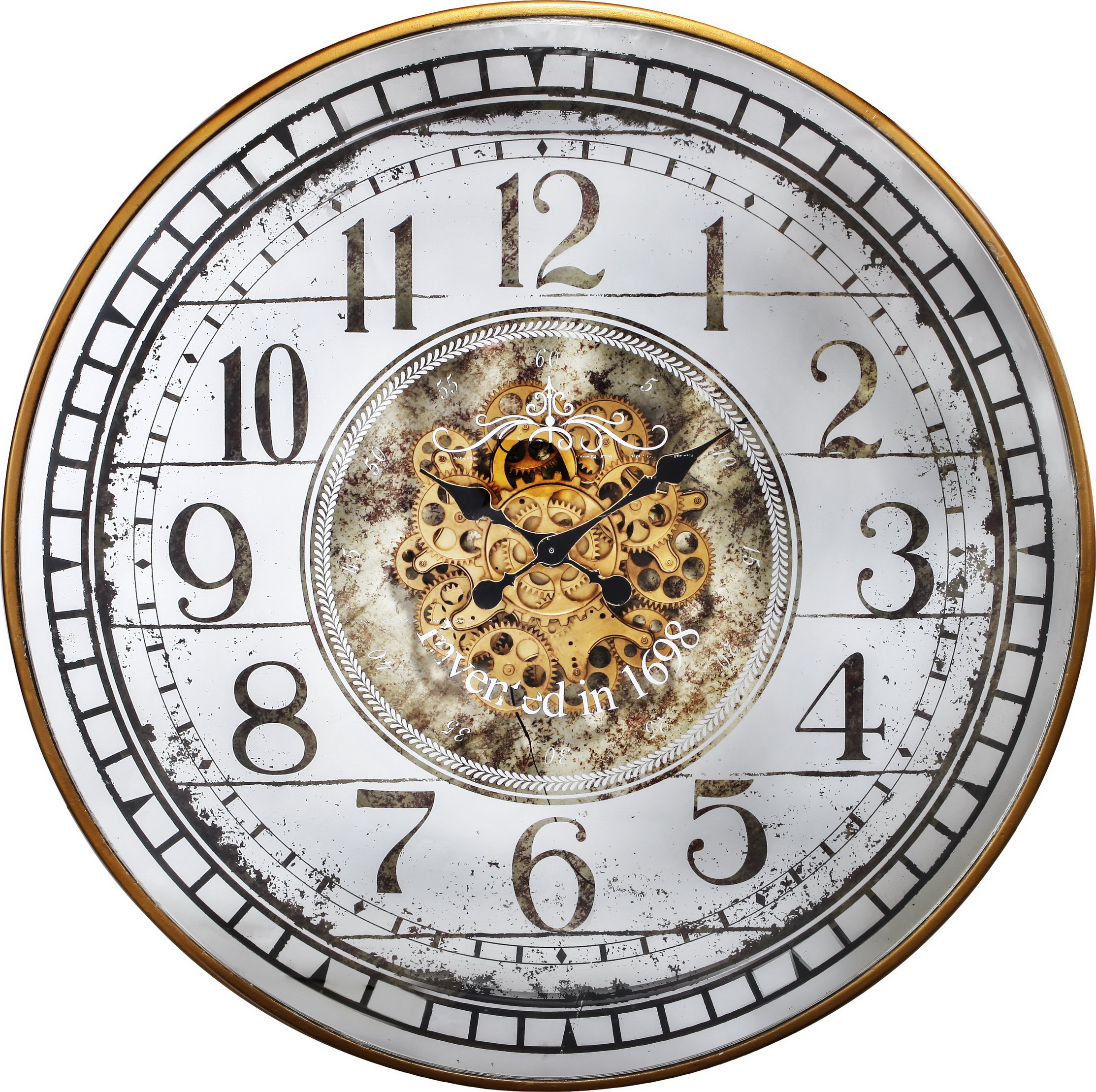 A&B Home Wall Clock - Large Modern Silent Non-Ticking Battery Operated Clock for Living Room, Bedroom, Office | Perfect Home Decor & Gift Idea