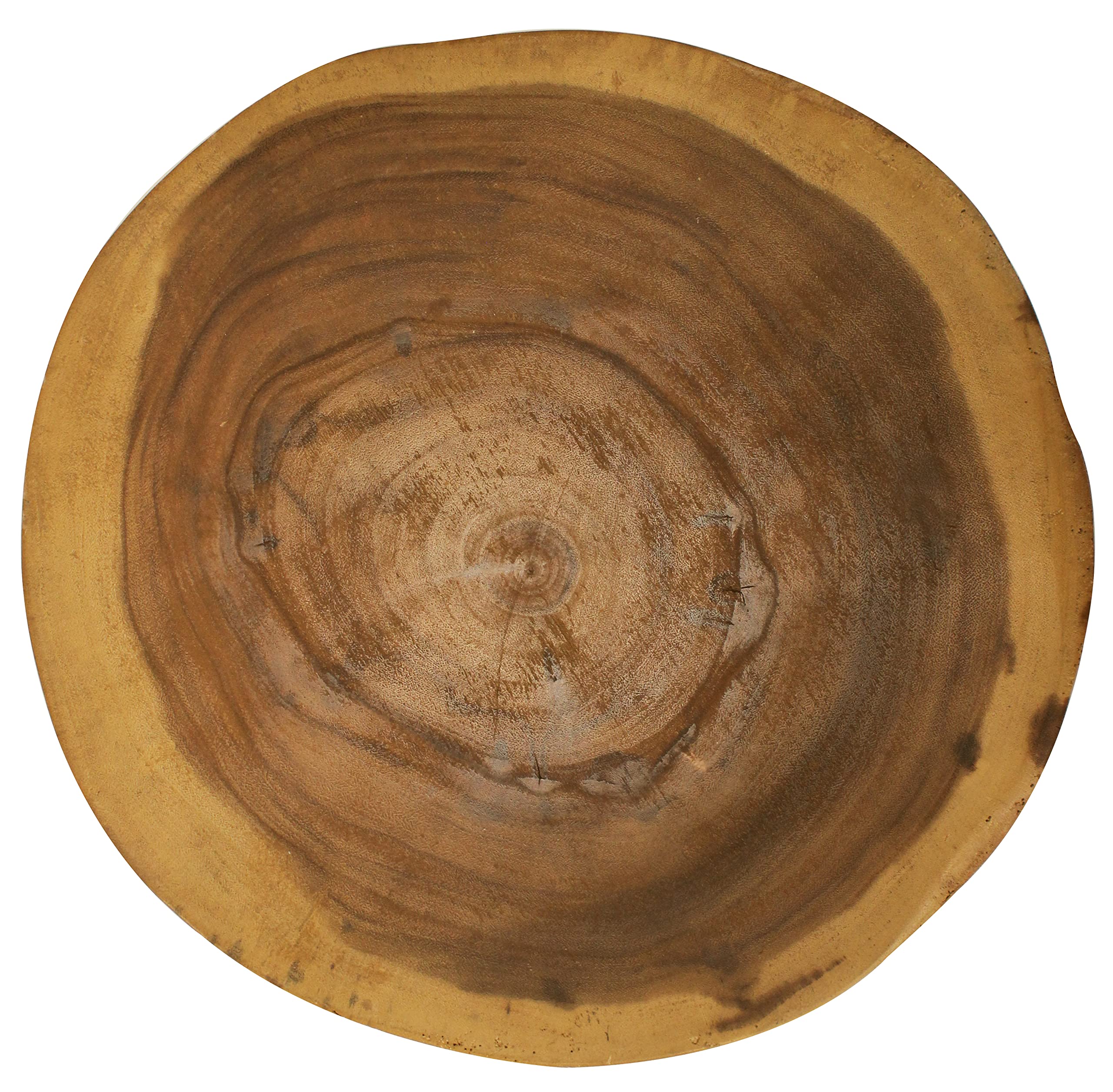 Leigh Country Teak-Log End Table - Solid Wood Side Table for Living Room, Bedroom & Patio - Rustic Coffee Table Accent Furniture for Home Decor
