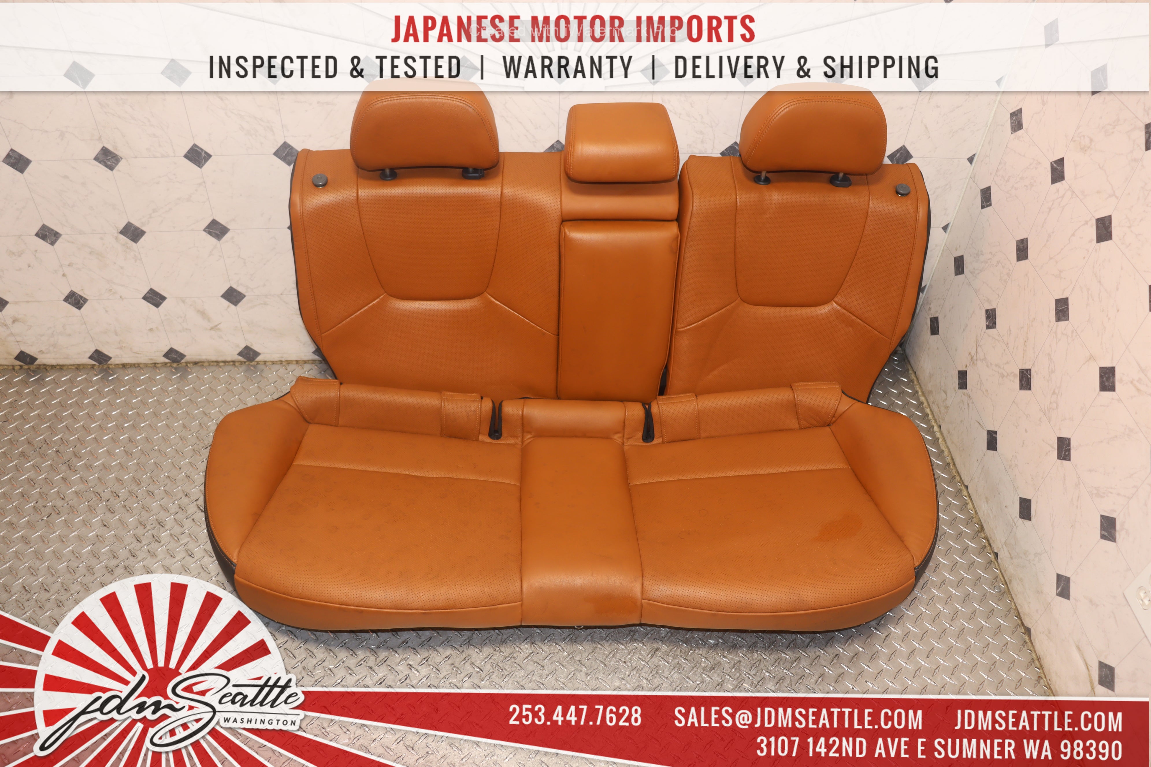 2008-2014 Subaru Impreza WRX STI Premium GRB GVF Complete Leather Power Seats Set with Steering Wheel - Front & Rear Seats for JDM Car Enthusiasts | Perfect for Upgrades & Restorations