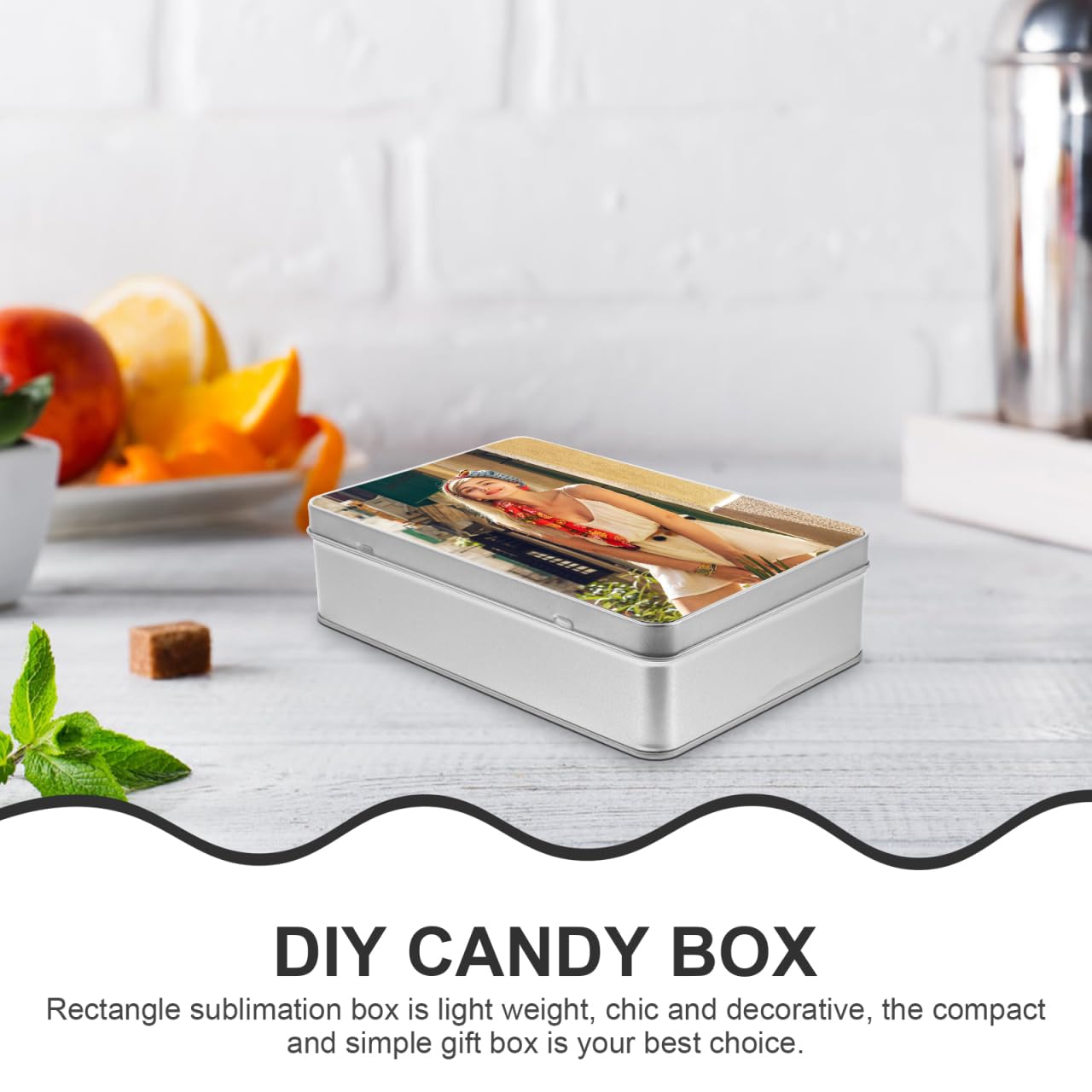 Sublimation Tin Box with Lid - Candy & Cake Storage Container for Home & Office