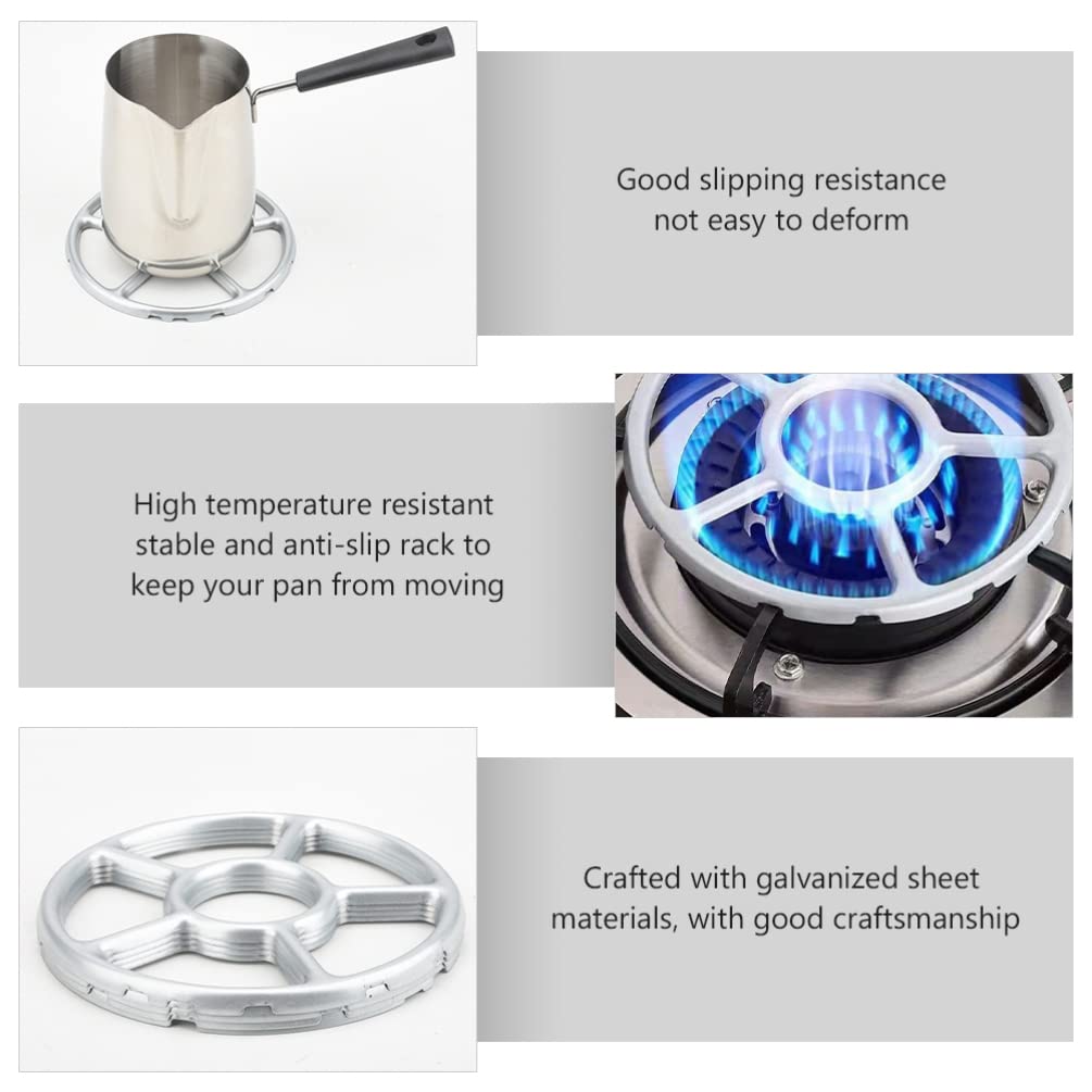 3-Piece Universal Gas Stove Pot Support Racks - Heavy Duty Stove Accessories for Wok & Pans - Durable Gas Hob Trivets for Kitchen Cooktops - Perfect for Cooking, Grilling & Food Prep