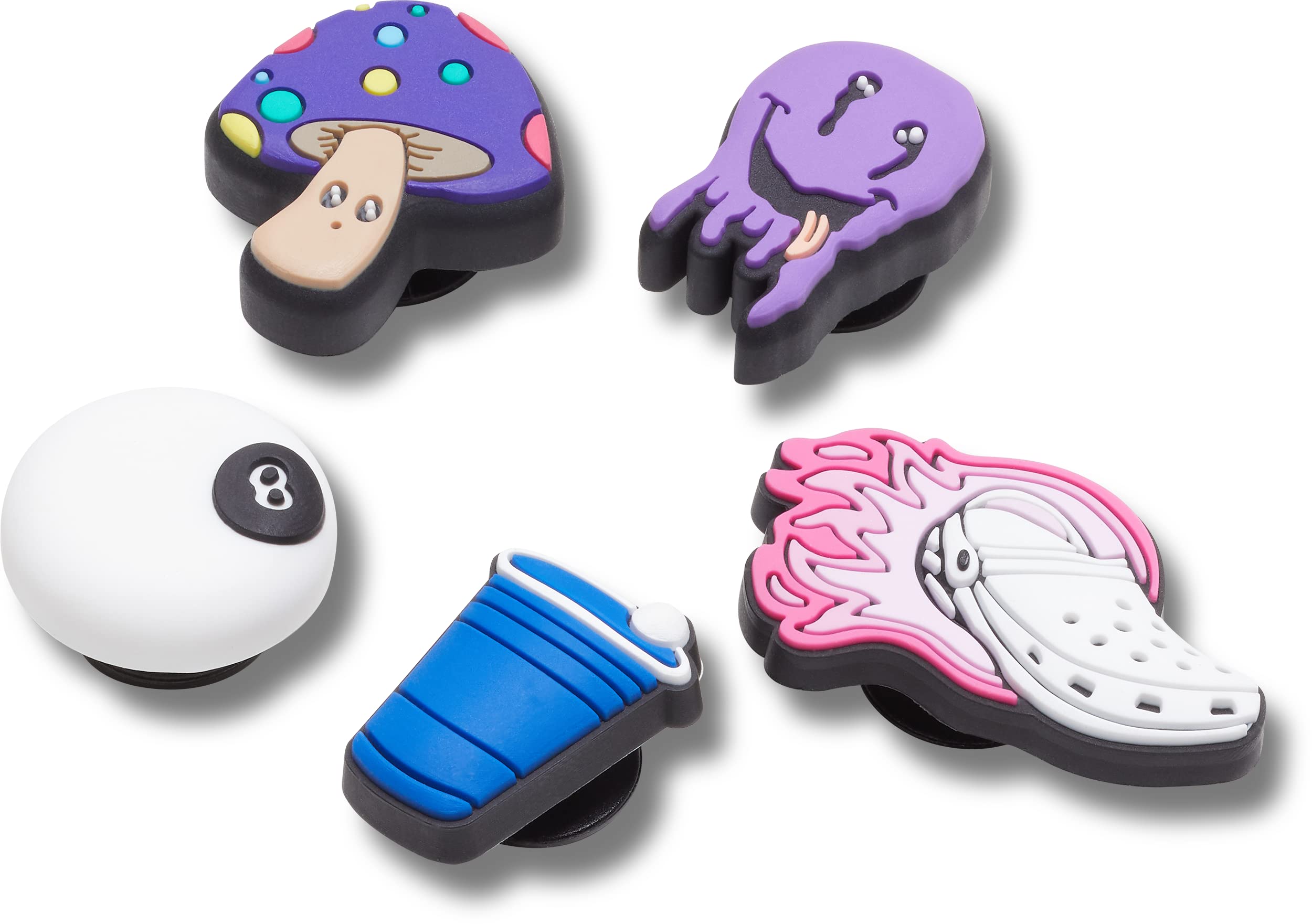 Crocs Jibbitz 5-Pack Shoe Charms - Fun Weekend Collection for Crocs Shoes | Personalize Your Footwear for School, Beach & Casual Outings