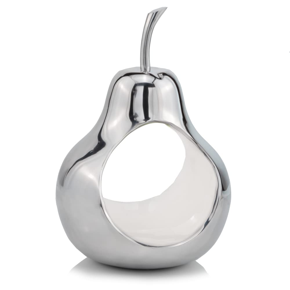 Modern White Pear Decorative Bowl - 11.5