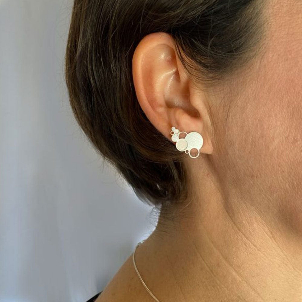 Go Do Good Horizontal Stud Earrings - Pearls of Wisdom | Elegant Pearl Jewelry for Women | Perfect for Everyday Wear, Office & Special Occasions