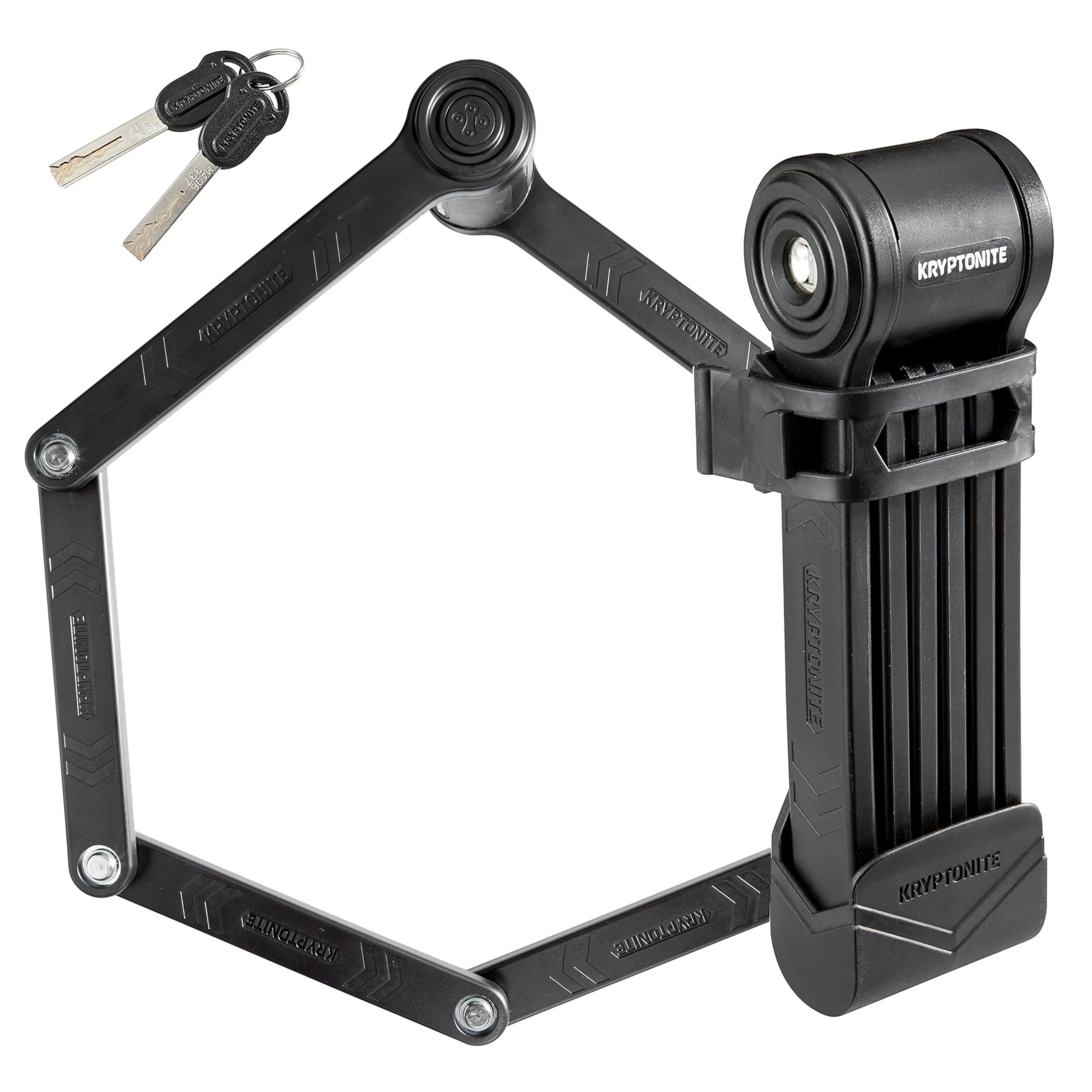 Kryptonite Keeper Folding Bike Lock - 2.75FT/3.25FT Compact Lightweight High Security Anti-Theft Bicycle Lock with 2 Keys & Mount | Perfect for E-Bikes, Scooters, Road & Mountain Bikes | Ideal for Urban Commuting, Bike Parking & Outdoor Adventures