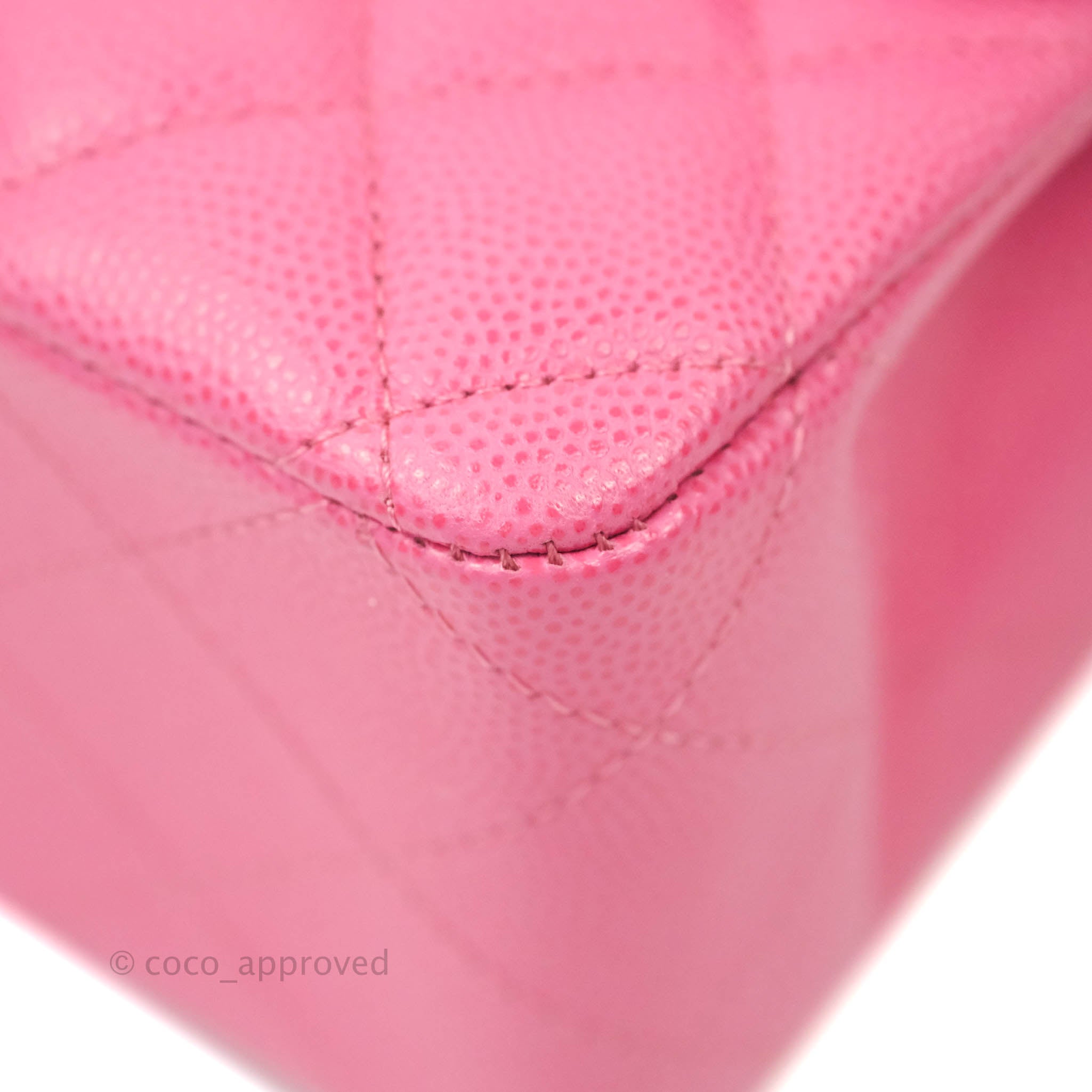 Chanel Classic Medium Double Flap Bag in Pink Caviar Leather with Gold Hardware - Perfect for Date Night & Special Occasions