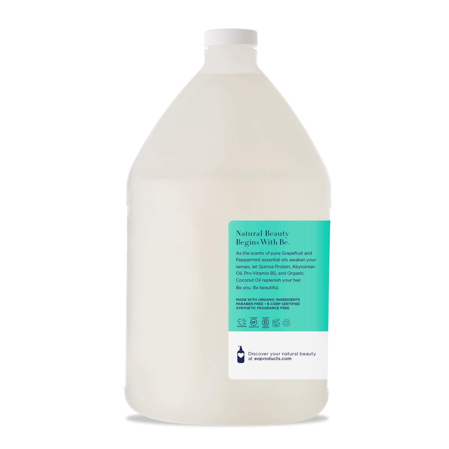 EO Grapefruit & Mint Conditioner - 128 oz (4-Pack) for Hydrating & Refreshing Hair - Perfect for Daily Use, Salons & Travel