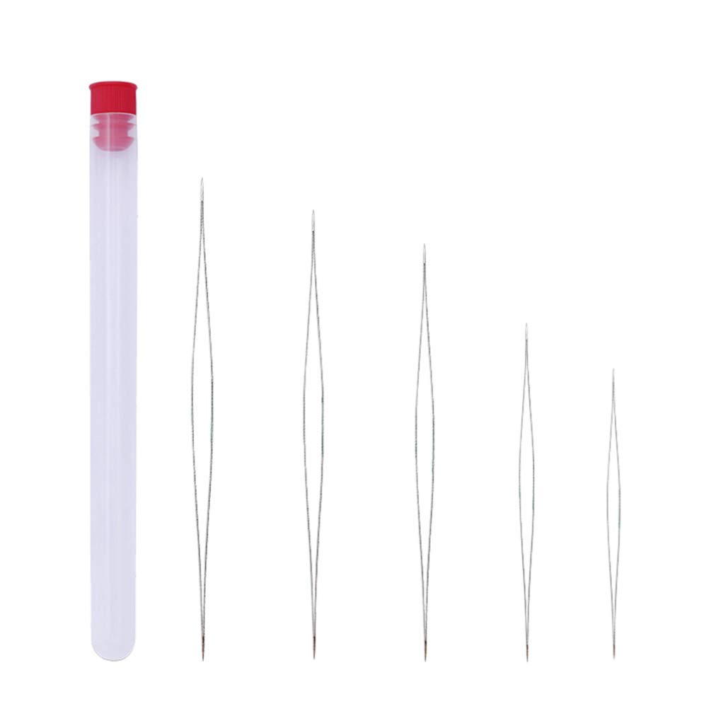 10pcs Big Eye Beading Needles - Extra Long Stitching Needles for Jewelry Making, Sewing, Embroidery & Crafting - Perfect for Beading, Threading, and Hand Sewing Projects
