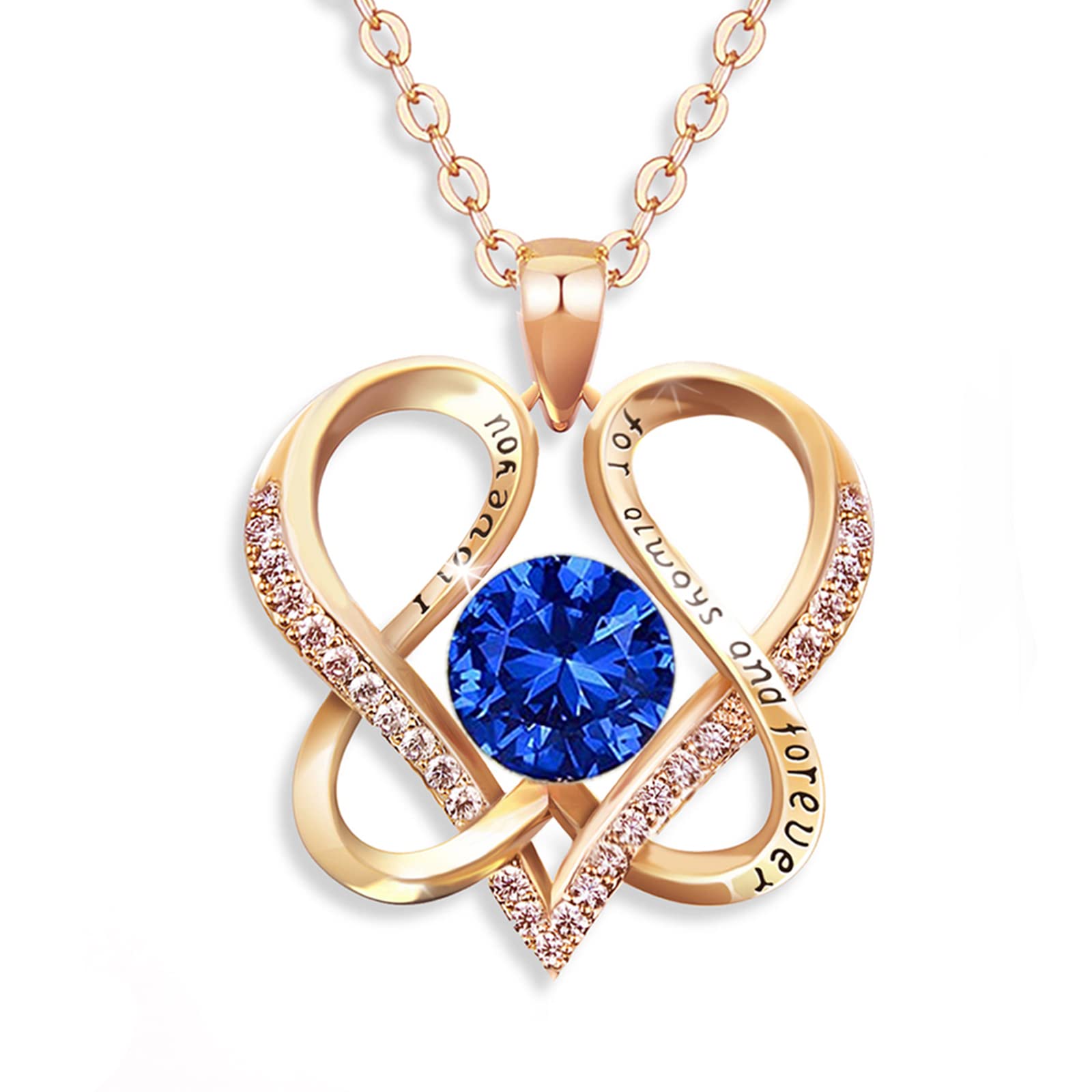DYD 14K Gold Plated Heart Necklace for Women - 5A Cubic Zirconia Pendant Necklace, Romantic Valentine's Day Gift, Birthday Jewelry for Her, Sister & Friends | Perfect for Anniversaries, Date Nights & Special Occasions