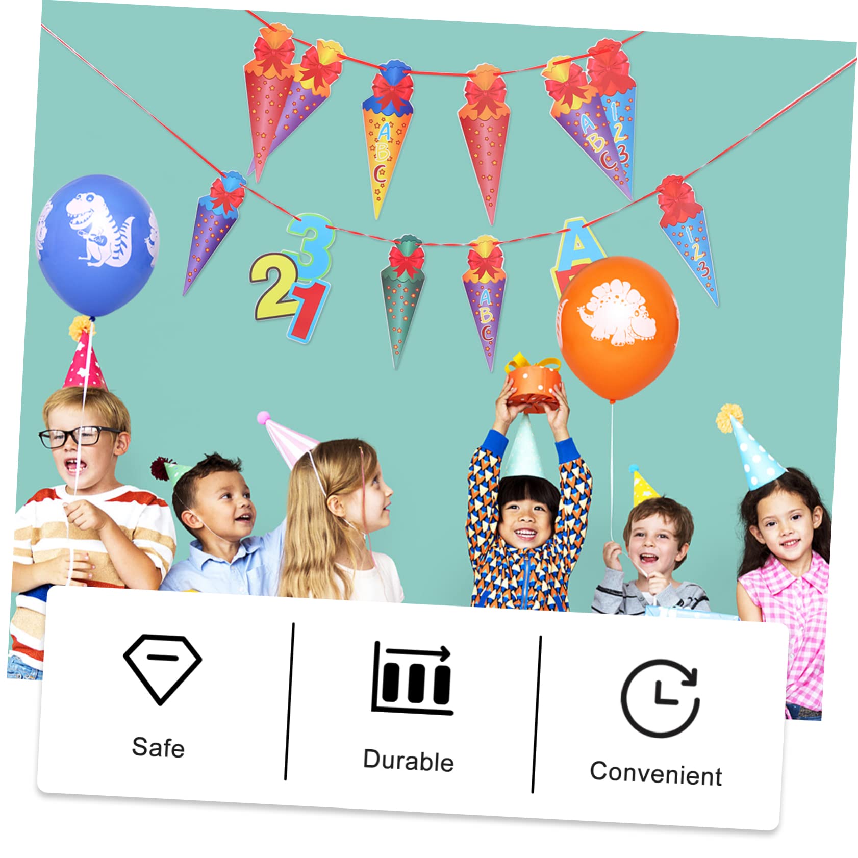 VICASKY Back to School Supplies - First Day of School Decorations, Classroom Hanging Banner & Fun Festive Door Flags for Teachers - Perfect for Classroom Decor, School Parties & Welcome Events