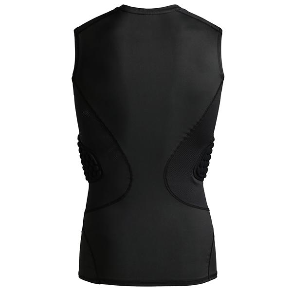 COOLOMG Men's Baseball & Football Padded Compression Shirt - Chest Rib Protector with Sternum Guard for Rugby, Lacrosse & Contact Sports - Breathable Impact Protection for Athletes (Perfect for Training, Games & High-Impact Sports)