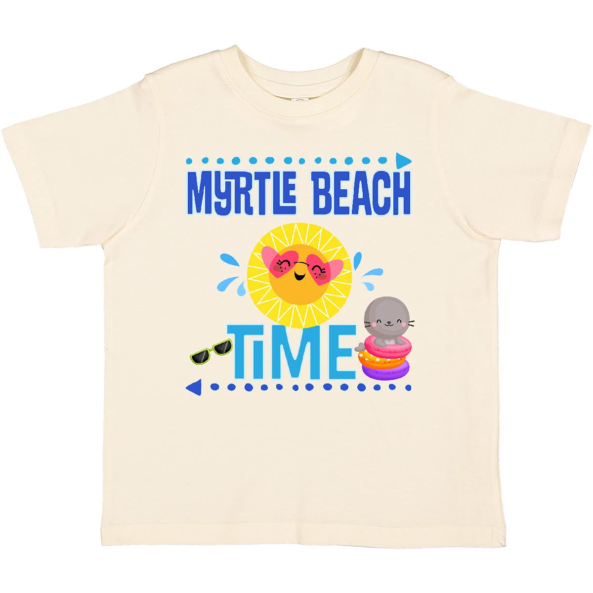 Inktastic Myrtle Beach Vacation Time Toddler T-Shirt - Cute Graphic Tee for Boys & Girls - Soft Cotton Short Sleeve Shirt - Perfect for Beach Trips, Family Vacations & Summer Outings