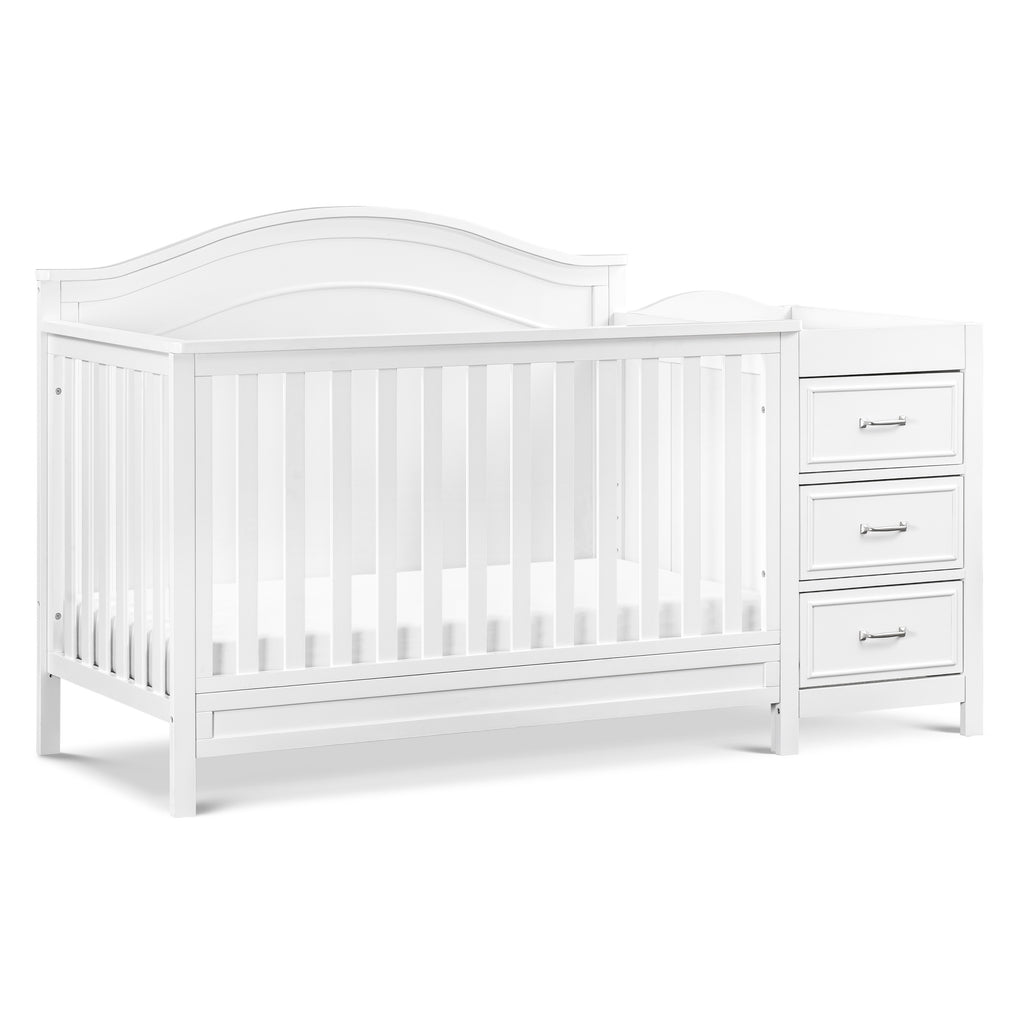Charlie 4-in-1 Convertible Baby Crib with Changing Table - Nursery Furniture Set for Newborn to Toddler | Perfect for Small Spaces & Modern Nurseries