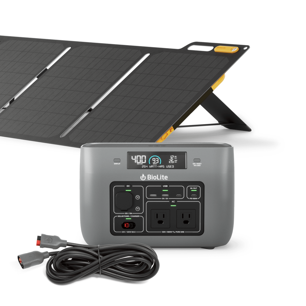 Portable Solar Generator Kit 600W with Solar Panel - Perfect for Camping, Emergency Power & Off-Grid Living