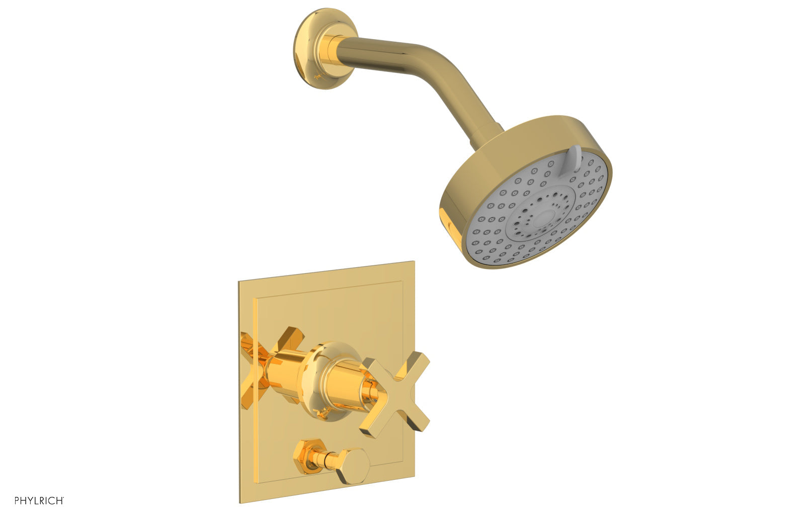 HEX MODERN Pressure Balance Shower and Diverter Set - Cross Handle Design (No Spout Included) - Perfect for Bathroom Renovation and Modern Home Upgrade