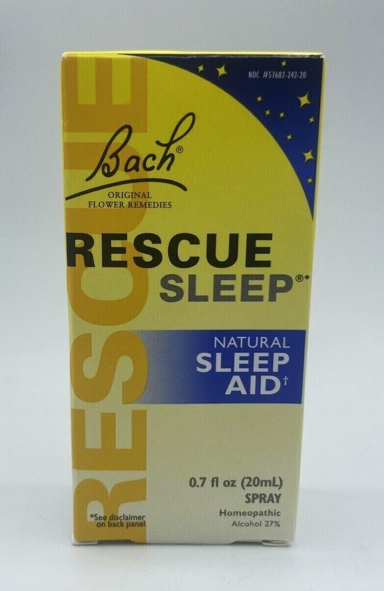 Bach Flower Remedies Rescue Sleep Natural Sleep Aid Drops - 20ml | Herbal Relaxation & Stress Relief for Better Sleep | Perfect for Nighttime Use & Insomnia Relief
