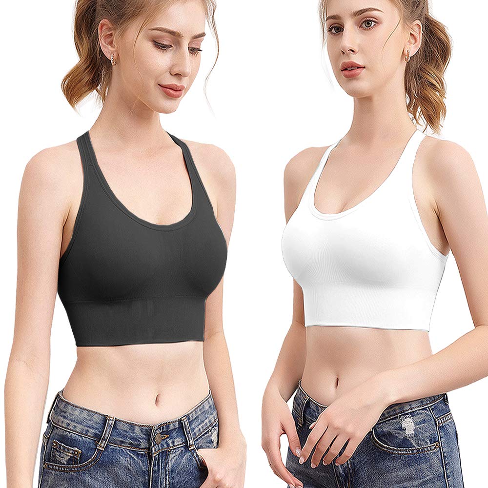 High Impact Sports Bras for Women - Racerback Padded Workout Bras, Yoga & Fitness Support, Comfortable Multipack for Running, Gym & Active Lifestyle