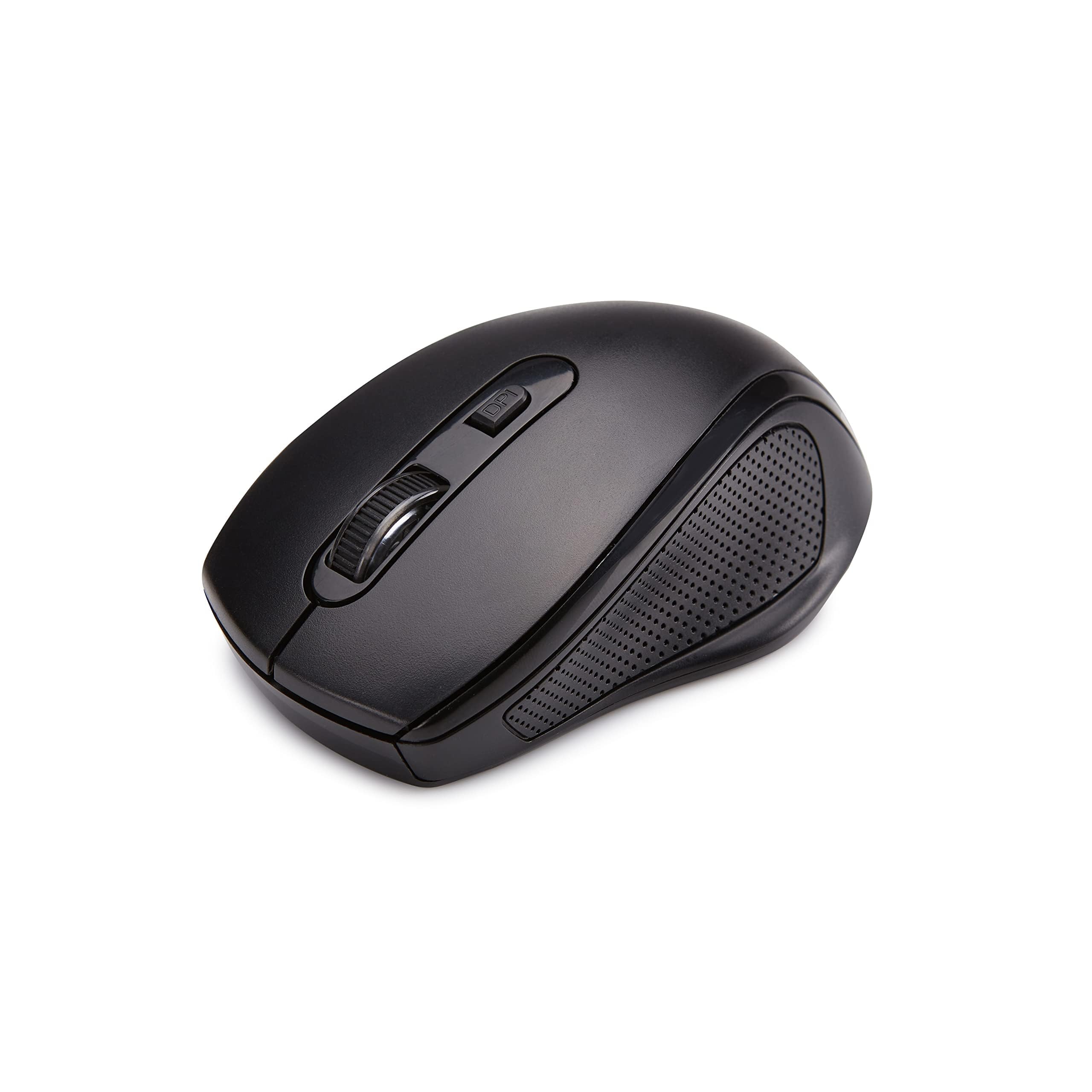 Amazon Basics Ergonomic Wireless Keyboard and Mouse Combo - 2.4GHz USB for PC & Laptop - Right-Handed Design (Black) | Perfect for Office Work, Gaming & Long Typing Sessions