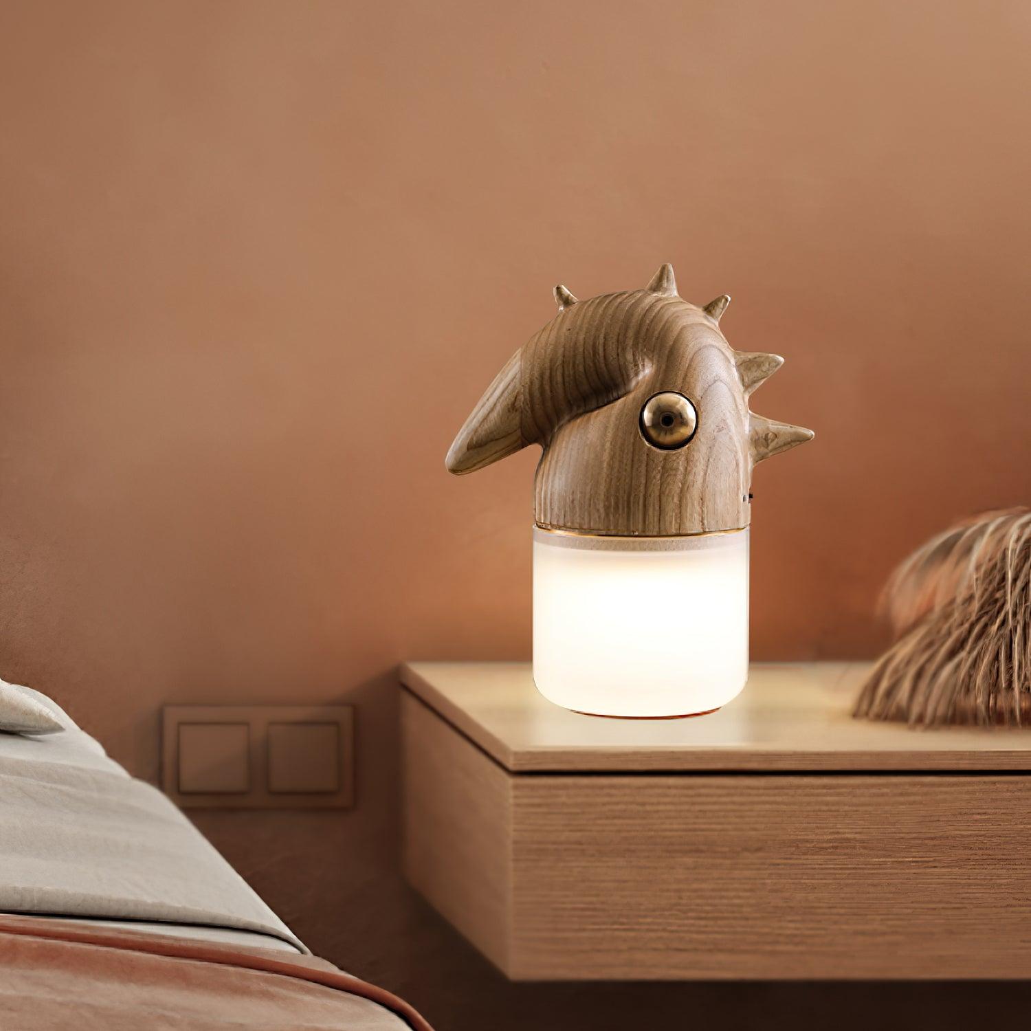 Luolongzi Modern LED Table Lamp - Adjustable Brightness, USB Charging Port, Night Light for Bedroom, Office & Study Room - Perfect for Reading, Working & Relaxing