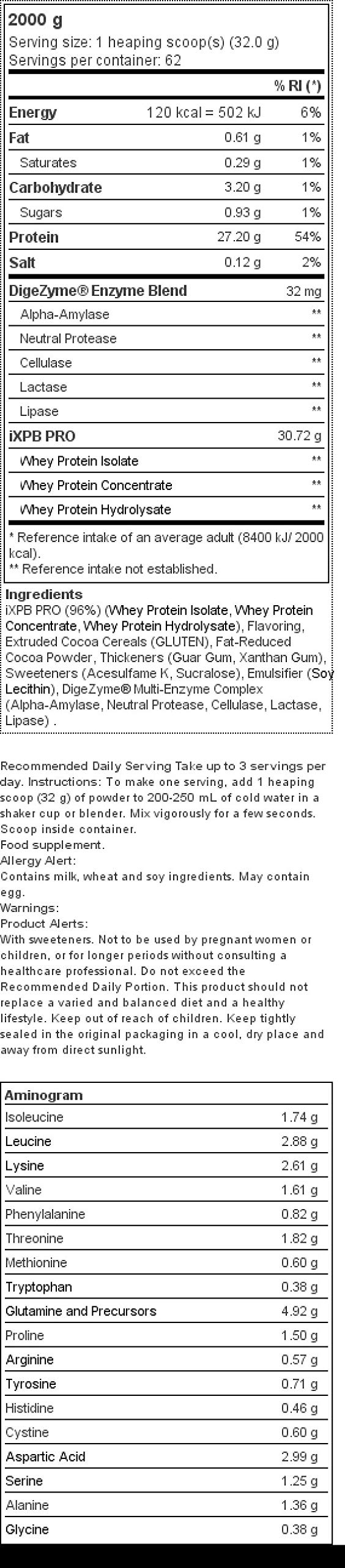 Prozis 100% Whey Hydro Isolate Protein Powder - Cookies & Cream Flavor, 4.4lb (2000g) for Muscle Recovery & Post-Workout Nutrition | Gym Supplement for Athletes & Bodybuilders