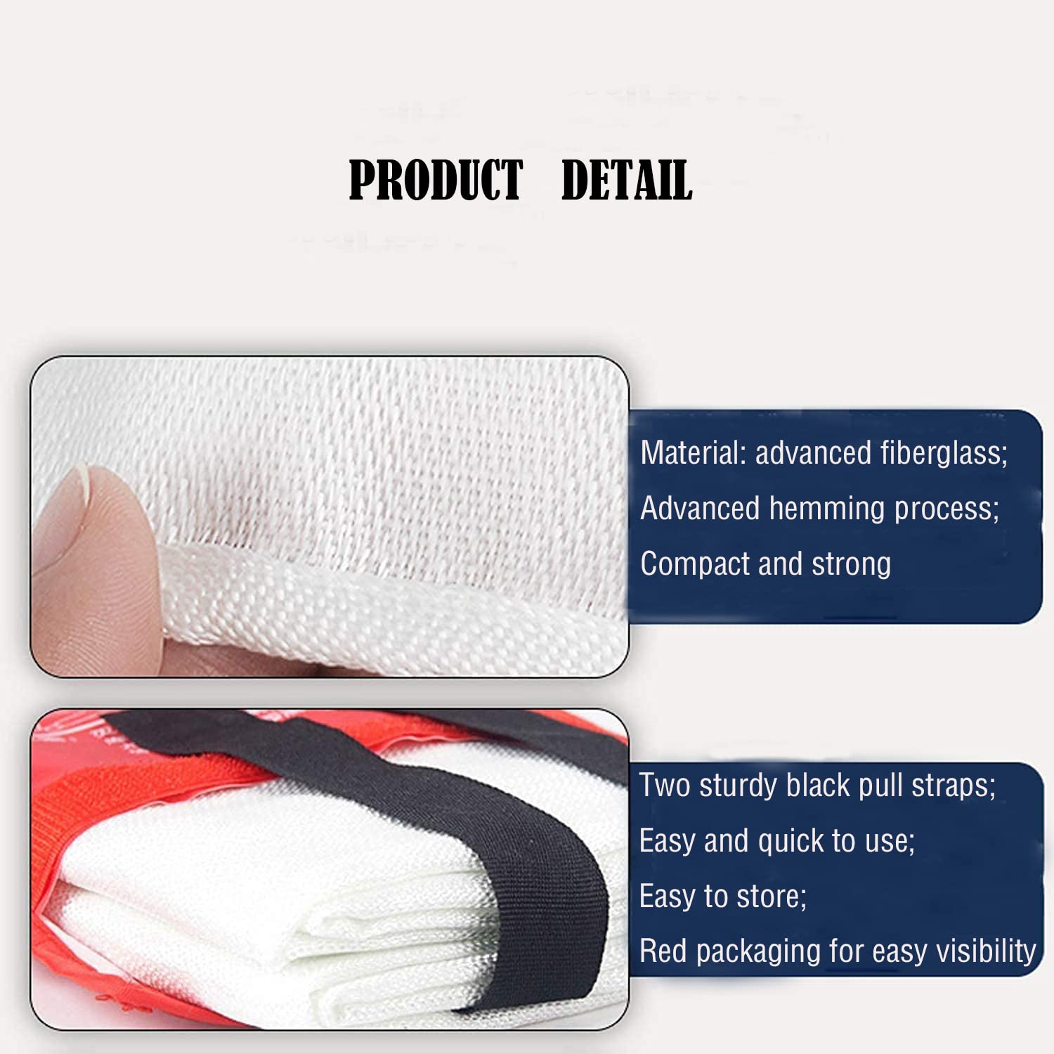 TONYKO 9-Pack Emergency Fire Blankets - Flame Retardant & Heat Resistant for Kitchen, Fireplace, Grill, Car, Camping (White) | Fire Safety Protection for Home, Outdoor & Emergency Use