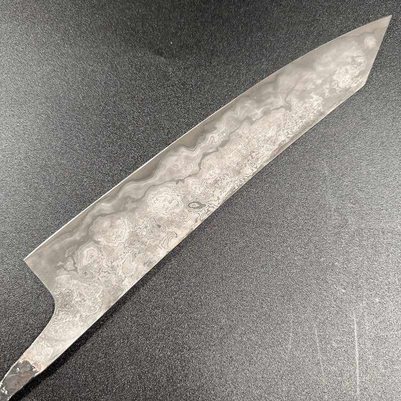 Premium Manaka Hamono Kisuke Manaka KokuEnn 270mm Kiritsuke Gyuto Knife - Black Smoke Damascus Steel Japanese Chef Knife for Sushi, Meat Cutting & Professional Kitchen Use