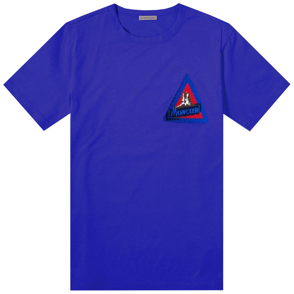 Moncler Embroidered Logo Cotton T-Shirt for Men - Casual Short Sleeve Tee for Streetwear & Everyday Wear