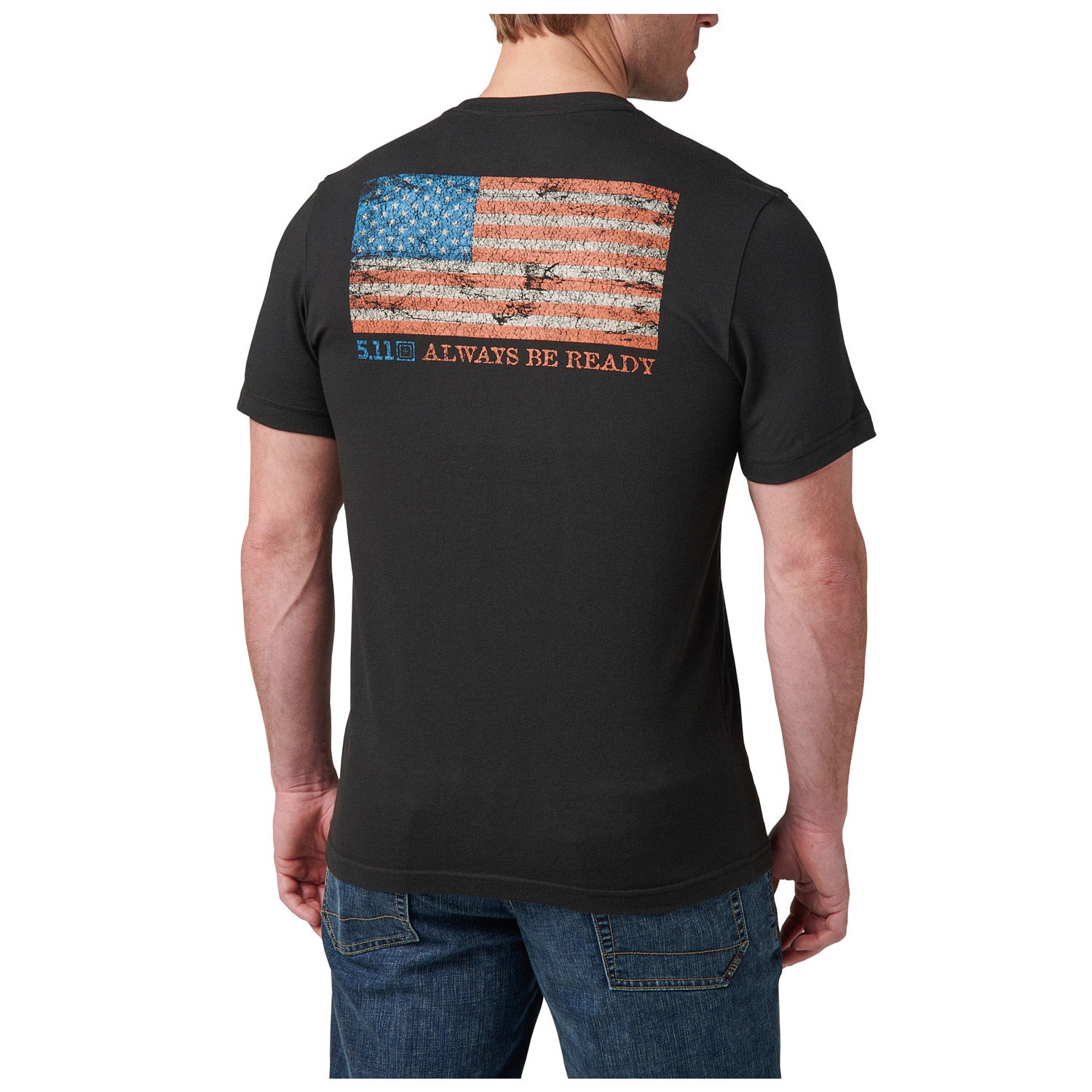 5.11 Tactical Men's American Flag Short Sleeve T-Shirt - Patriotic Military Style Tee for Outdoor, Range & Everyday Wear