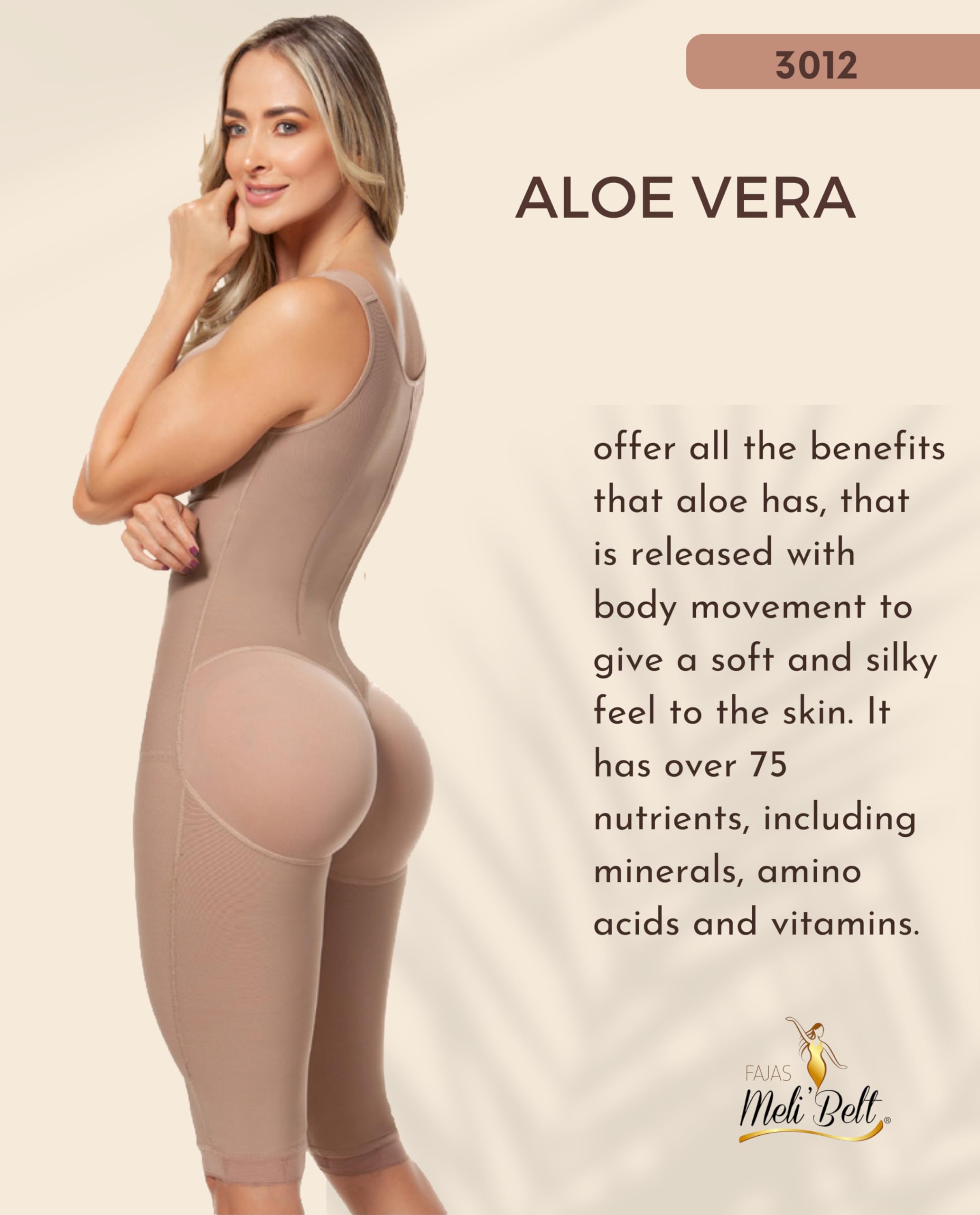 Melibelt 3012 Colombian Shapewear for Women - High Waist Fajas Reductoras with 7 Boning Rods & Built-in Bra - Tummy Control Body Shaper for Slimming, Postpartum & Everyday Wear