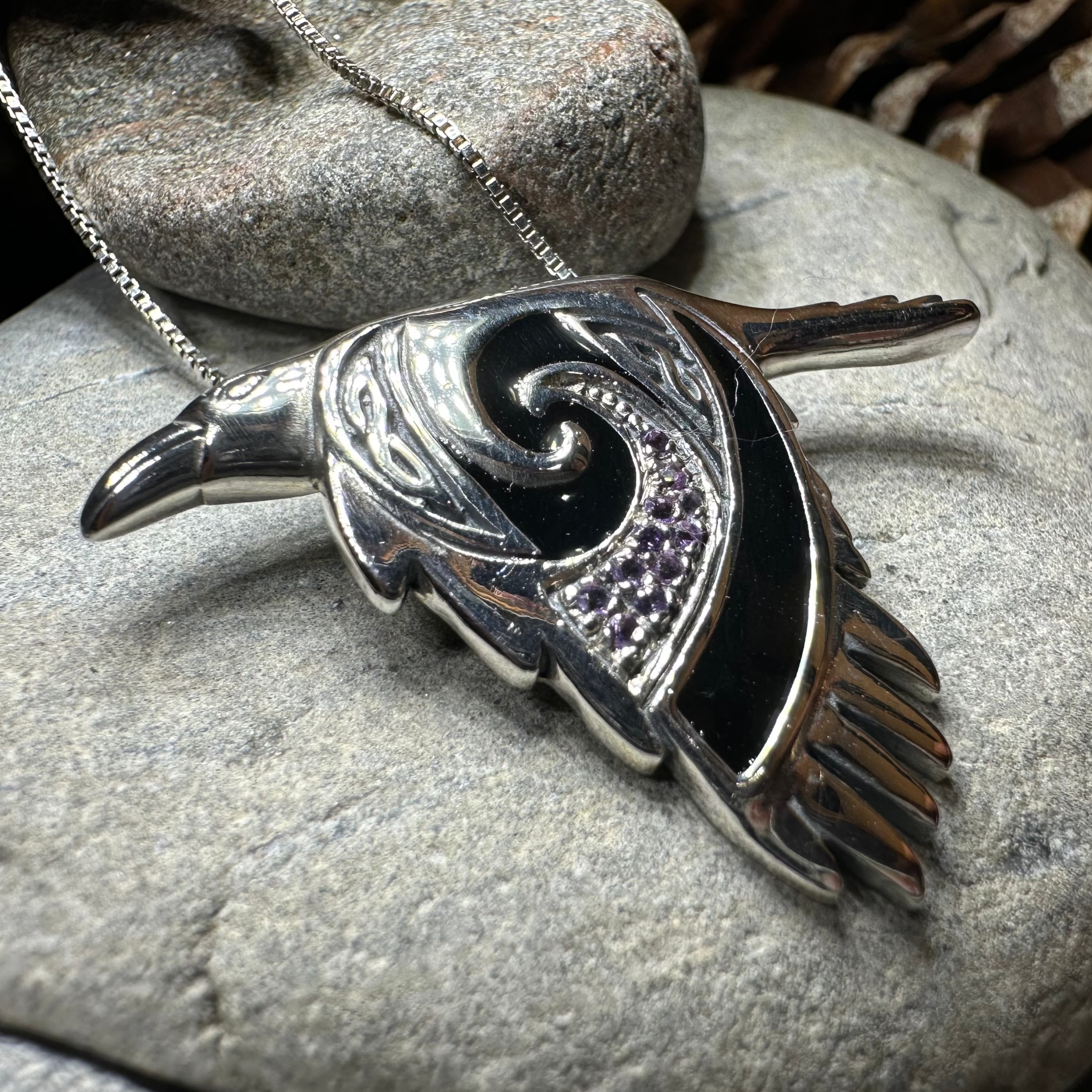Celtic Raven Necklace for Women - Viking Jewelry with Norse Mythology Symbol - Perfect for Pagan, Gothic & Medieval Fashion Lovers