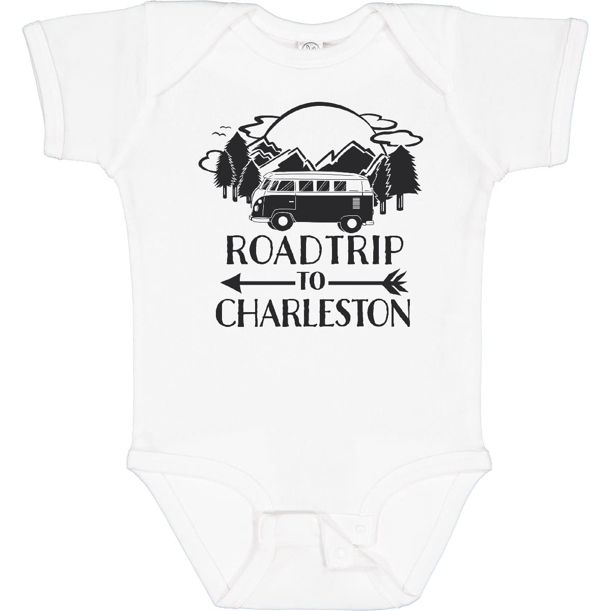 Inktastic Road Trip to Charleston Baby Bodysuit - Cute Travel-Themed Outfit for Infants & Toddlers - Perfect for Family Vacations, Road Trips & Photo Shoots