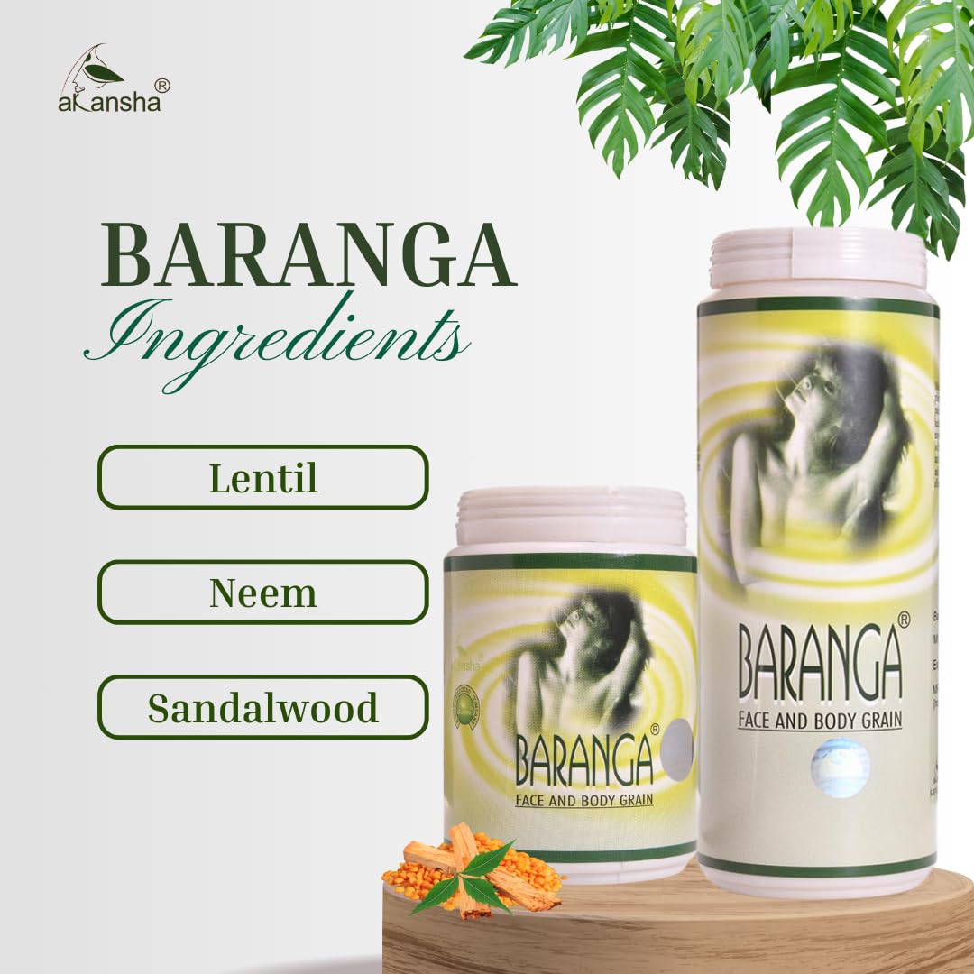 AKANSHA Baranga Ayurvedic Face and Body Scrub - 100g Natural Exfoliator for Glowing Skin | Perfect for Daily Skincare Routine & Spa Treatments