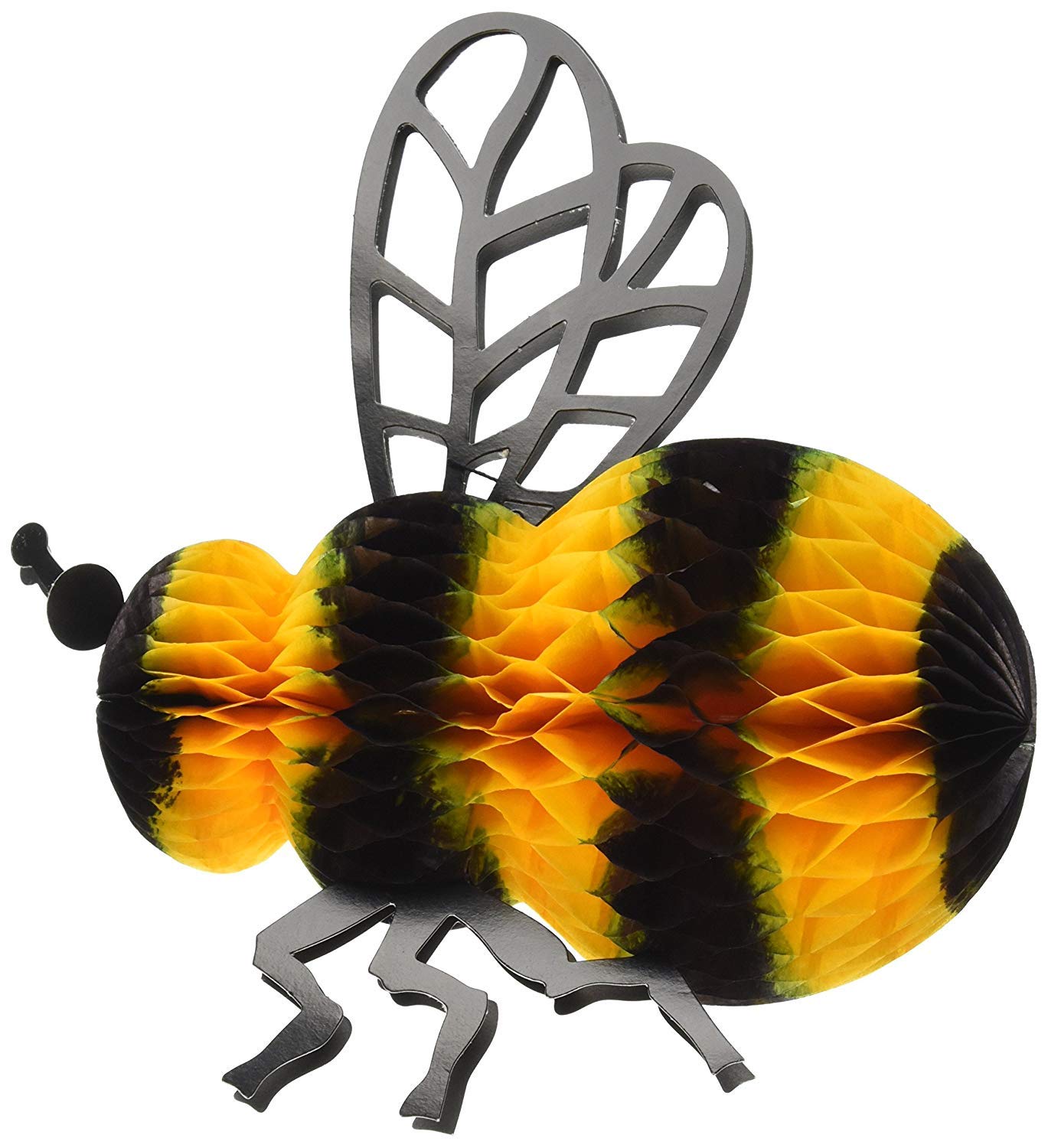 Beistle 3-Pack 8-Inch Tissue Paper Bees - Party Decorations, Baby Shower, Birthday Party Supplies, Classroom Crafts & DIY Projects