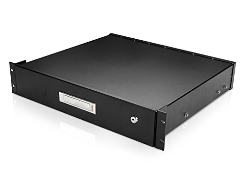 iStarUSA WA-DWR2UB 2U Sliding Drawer with Key Lock - Secure Brown Storage Box for Server Racks & Network Equipment | Ideal for Data Centers, IT Closets & Office Organization