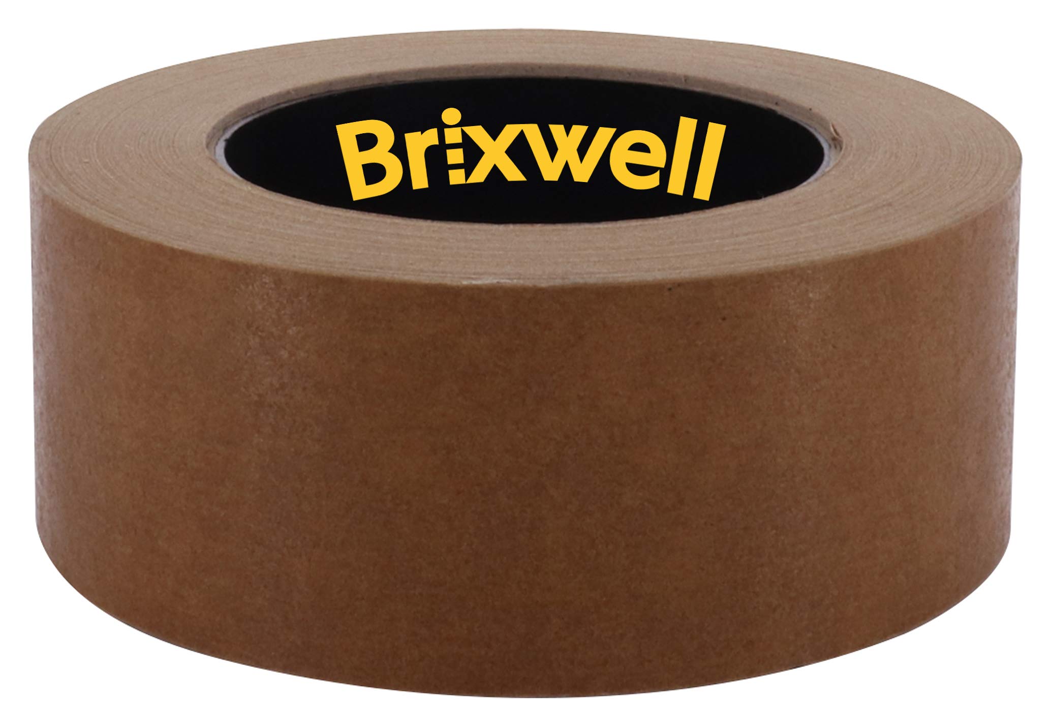 Brixwell 48 Rolls - 2 Inch x 60 Yard Brown Kraft Paper Packing Tape, Eco-Friendly Adhesive, Made in USA - Perfect for Shipping Boxes, Moving, Storage & Packaging Supplies