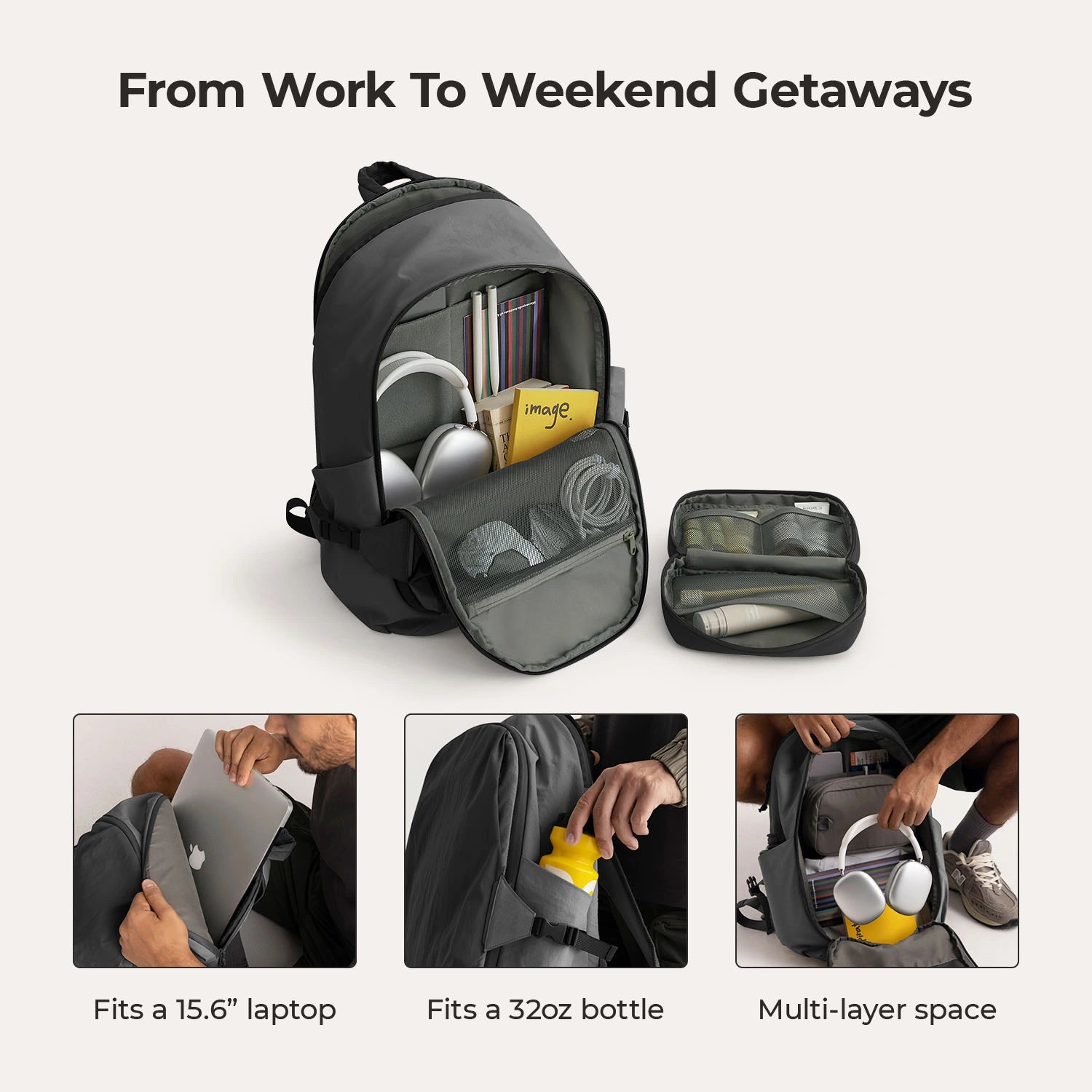 Soar 25L Waterproof Hiking Backpack Set - Lightweight Travel Daypack for Outdoor Adventures, Camping & College Students
