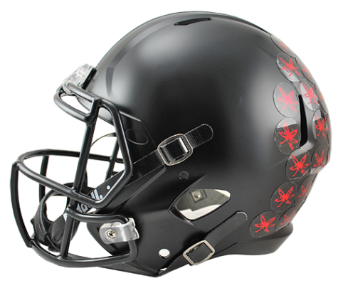 Ohio State Buckeyes Speed Replica Football Helmet - Satin Black with Red Decals | Authentic NCAA Collectible for Fans, Display & Game Room Decor