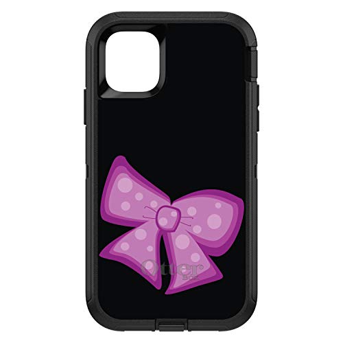 Pink Black Bow Ribbon On Black Case