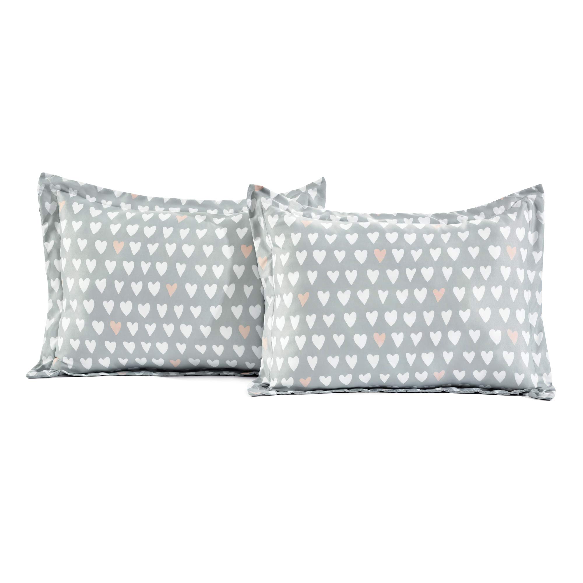 Pixie Fox Daybed Cover Set - 6-Piece Gray & Pink Floral Bedding for Girls - Woodland Kids Room Decor